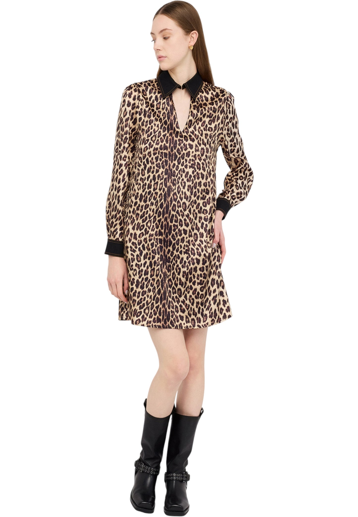 Vestito Corto Donna Liu Jo Animalier Con Cut-Out  UF5209T082A