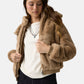 Giacca Bomber Donna Guess In  Eco pelliccia Con cappuccio Gj W6BL35W3802