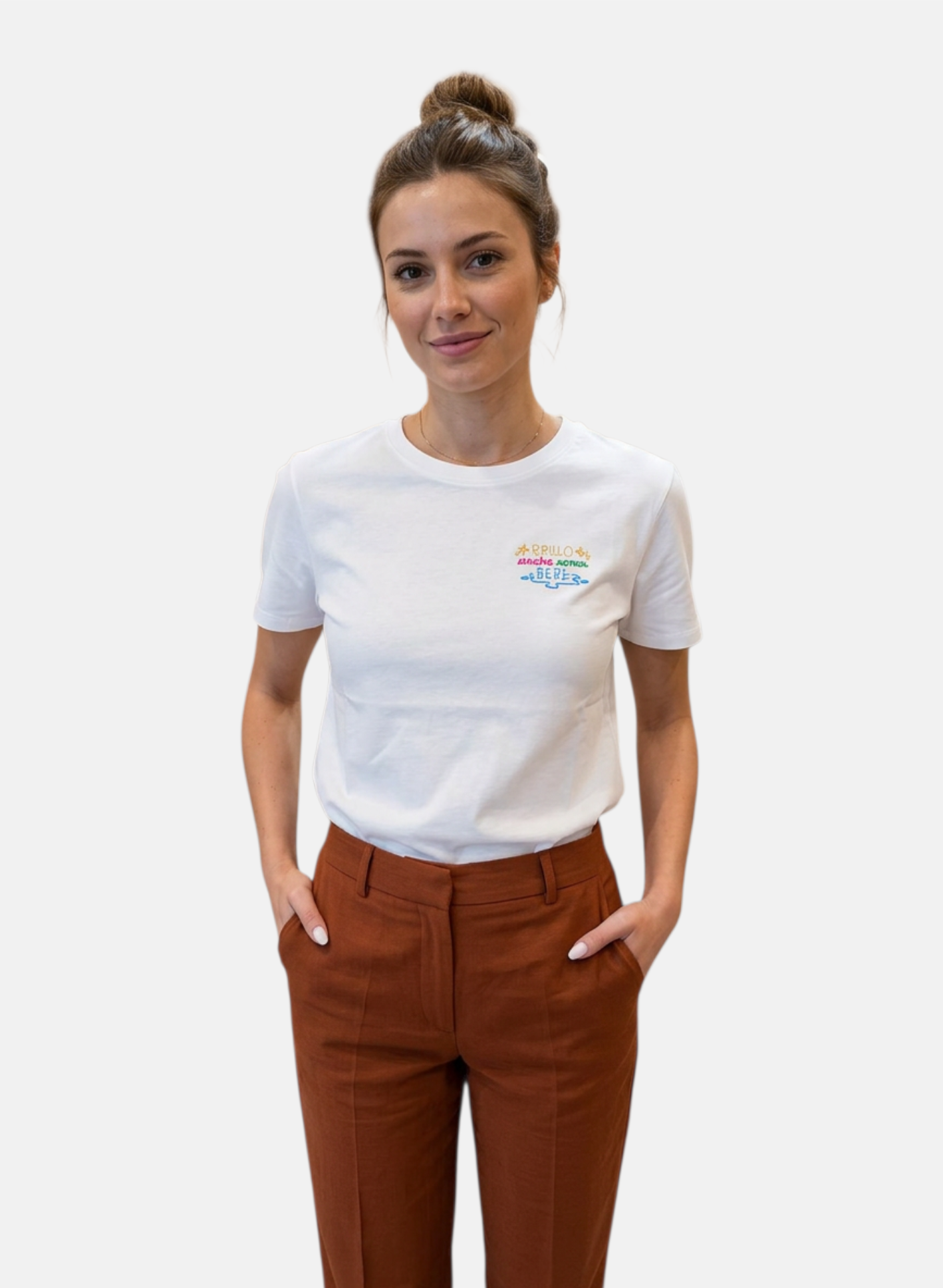 T-Shirt Manica Corta Donna Mc2 Saint Barth Brillo Senza Bere Emb Emilie EMI0001