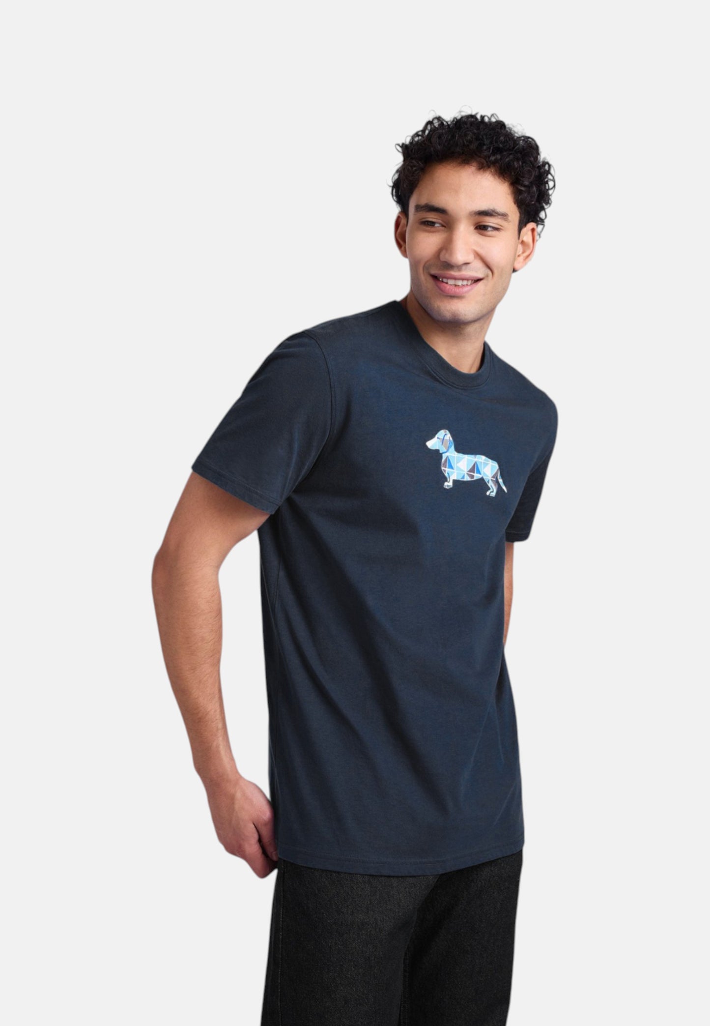T-Shirt Manica Corta Uomo Harmont & Blaine Con Stampa Bassotto 3D  IRQ403021055S