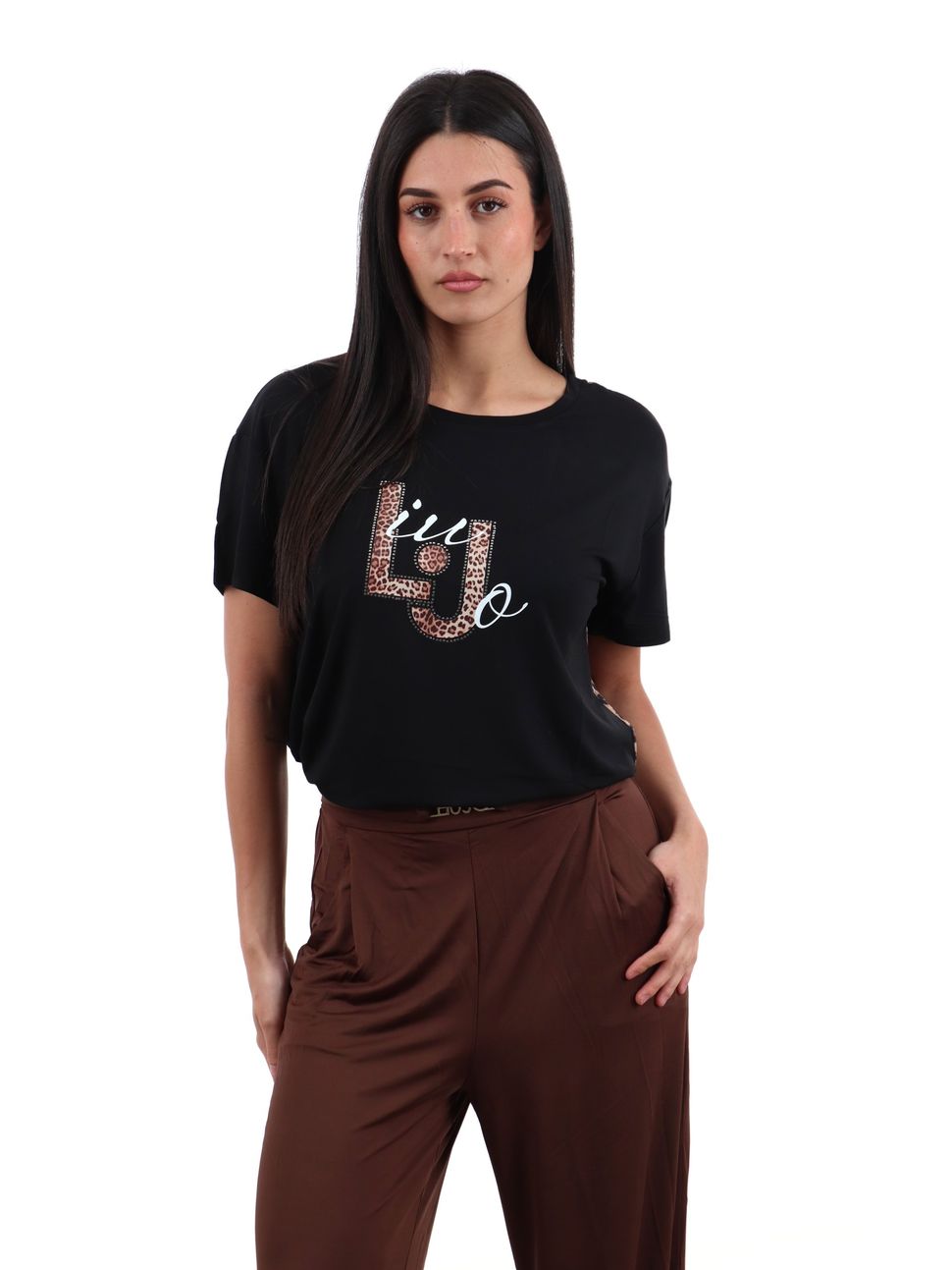 T-Shirt Manica Corta Donna Liu Jo LJ Animalier Eco Line VA6164JS360