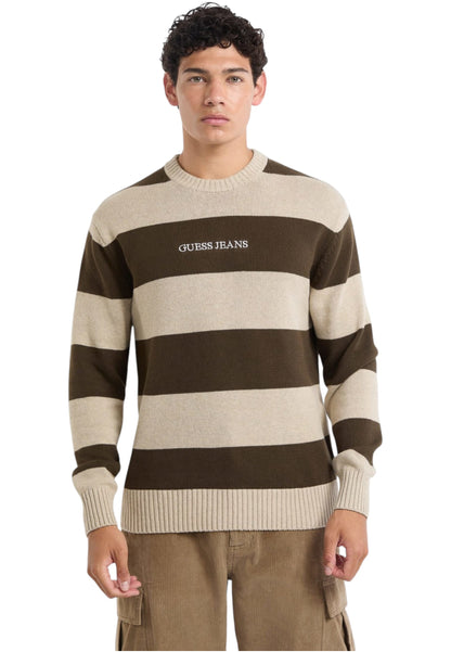 Maglione A Girocollo Uomo Guess  Gj Striped M4BR37Z3HM1