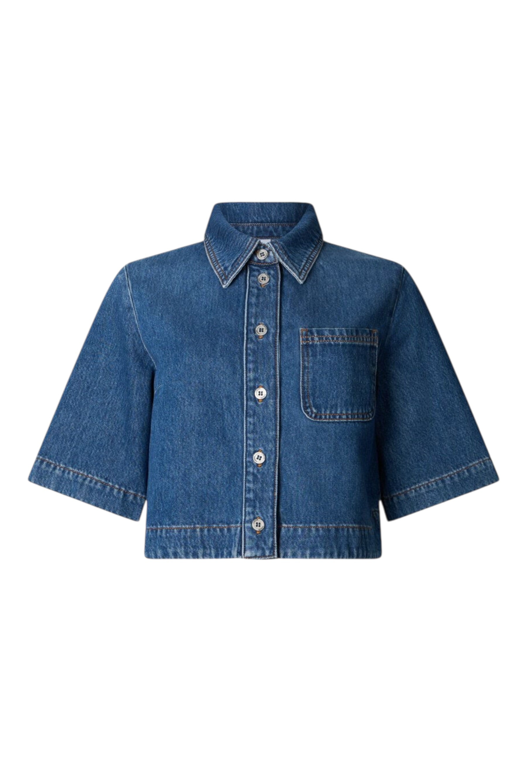 Camicia Manica Corta Donna Liu Jo In Denim  UA6337D0319