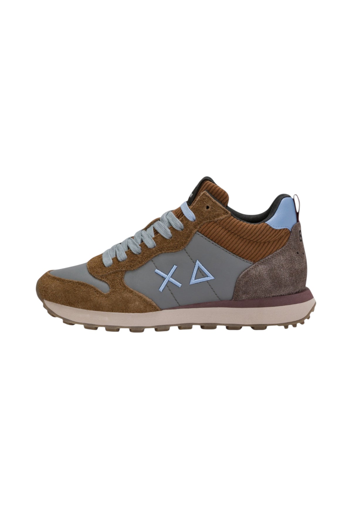Sneakers Basse Uomo Sun68 Stile Running, Materiali Misti, Dettagli Multimateriale, Logo Ricamato Tom 2.0 Winter Mid Z46119
