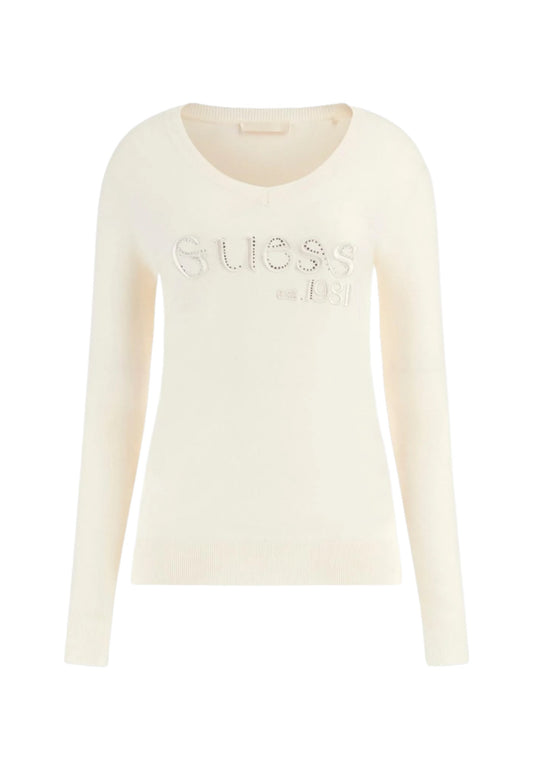 Maglione Scollo A V Donna Guess  Saylor Logo W5BR41Z2NQ2