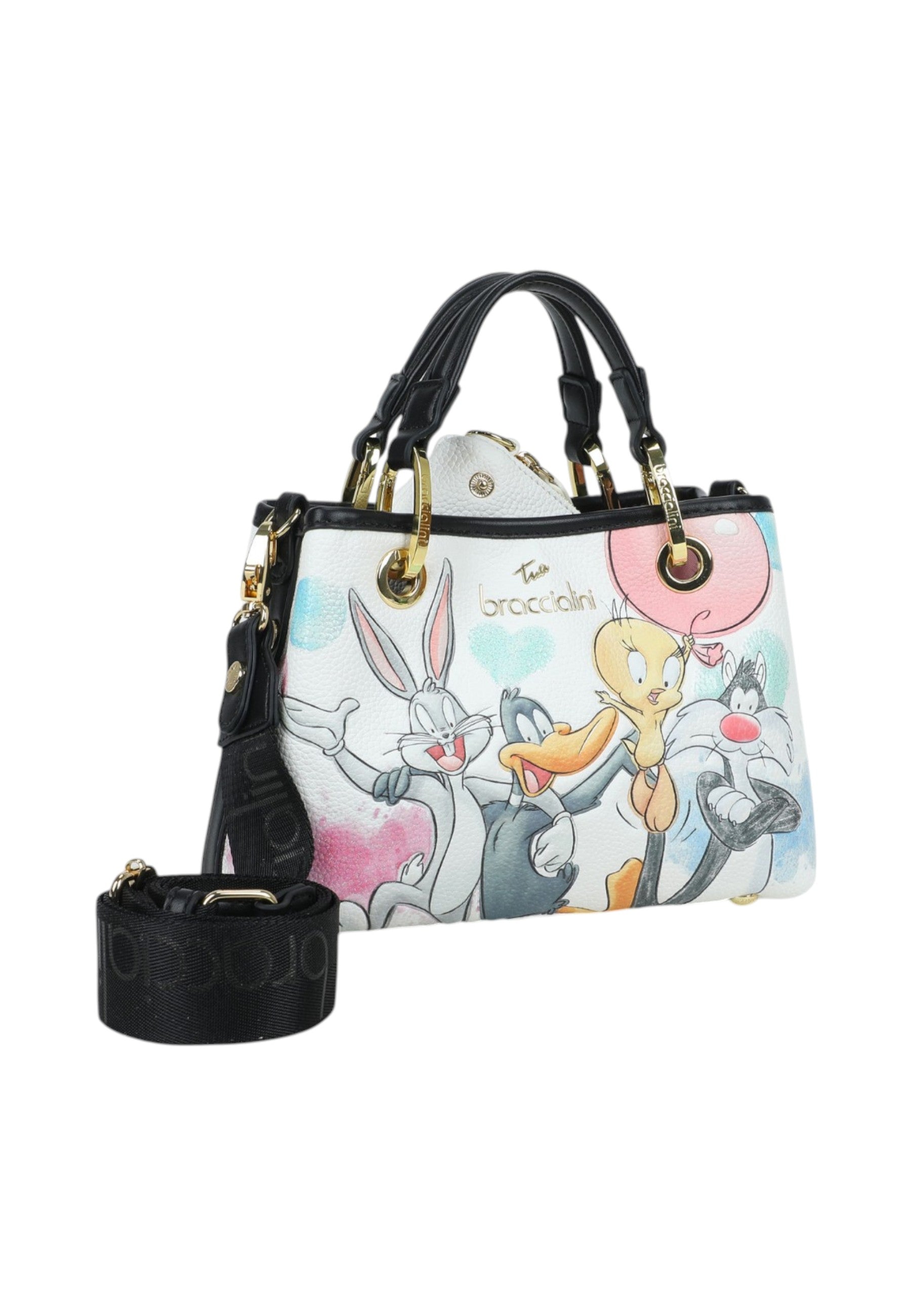 Borsa A Mano Donna Braccialini Small Stampa Looney Tunes Beth Lt LT280YY