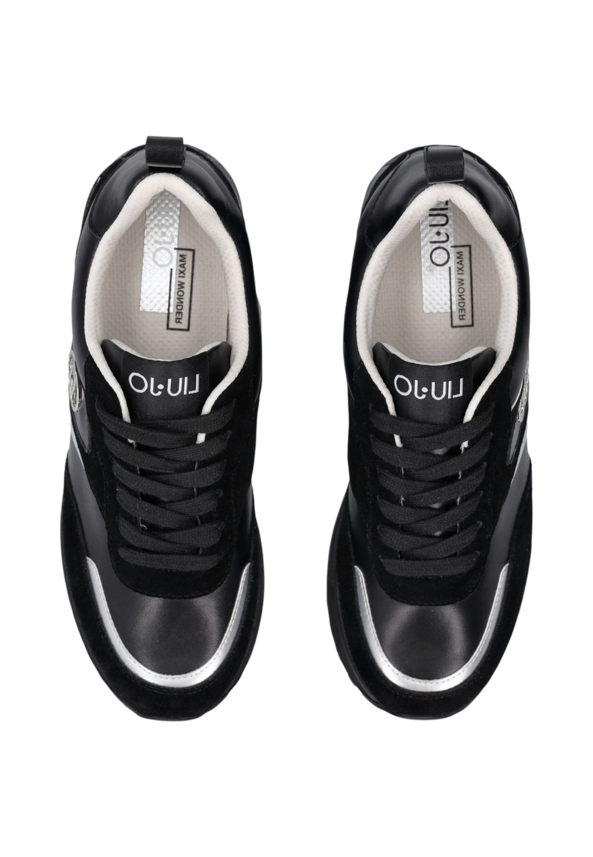 Sneakers Basse Donna Liu Jo In Pelle E Pelle Scamosciata Con Platform E Logo Laterale Liu Jo Maxi Wonder 97 BF6005PX310
