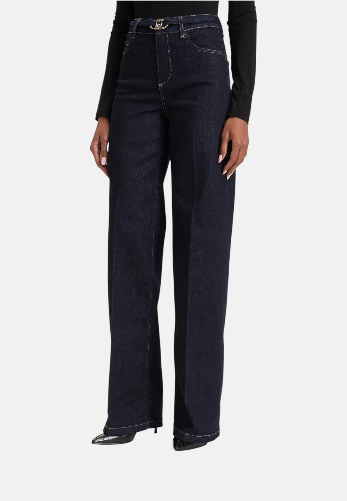 Jeans Wide Leg Donna Liu Jo Bottom Up A Vita Alta Good Flare UF6088D0264