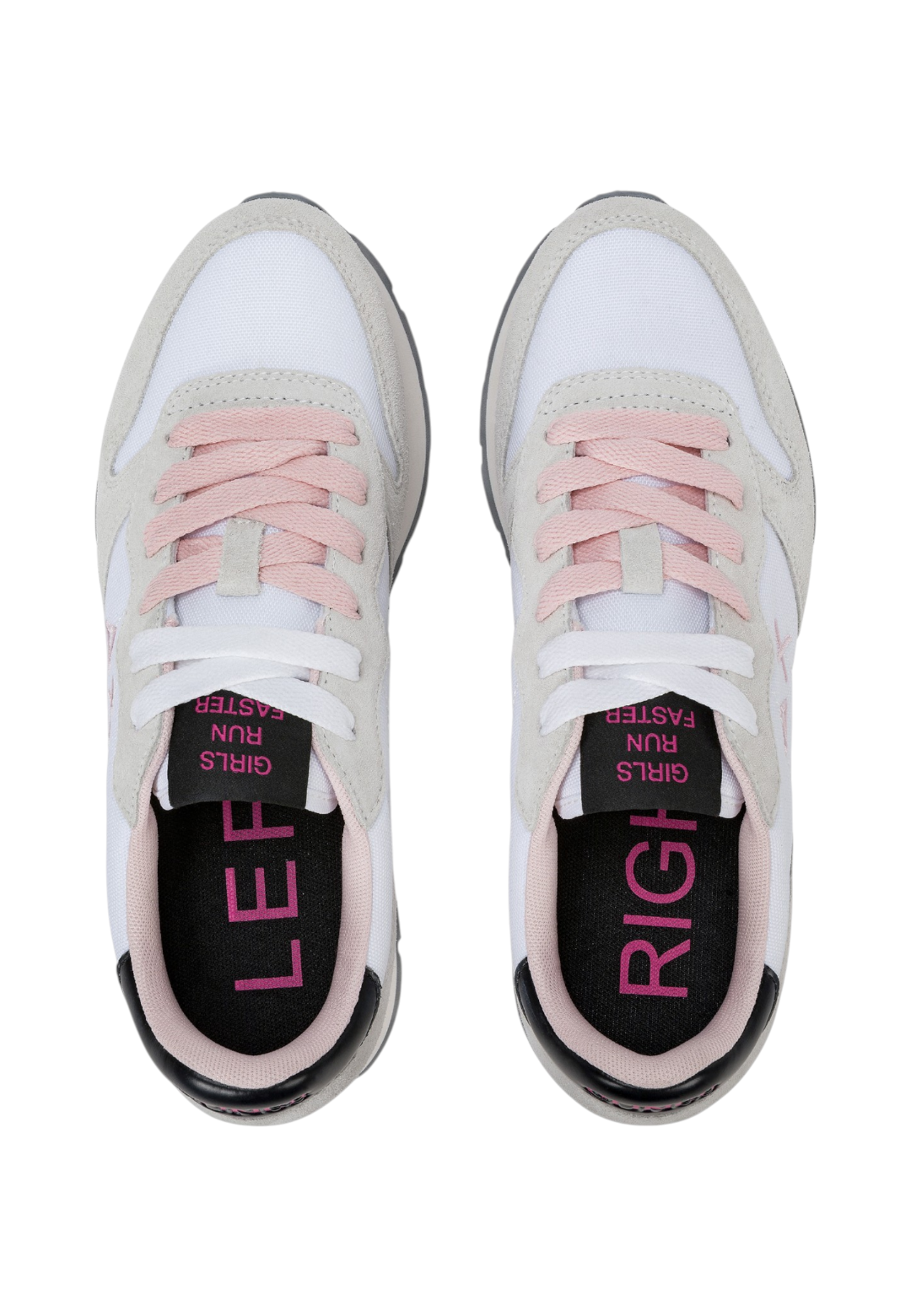 Sneakers Basse Donna Sun68 Stile Running, Nylon E Suede, Logo Ricamato Ally Solid Z46201