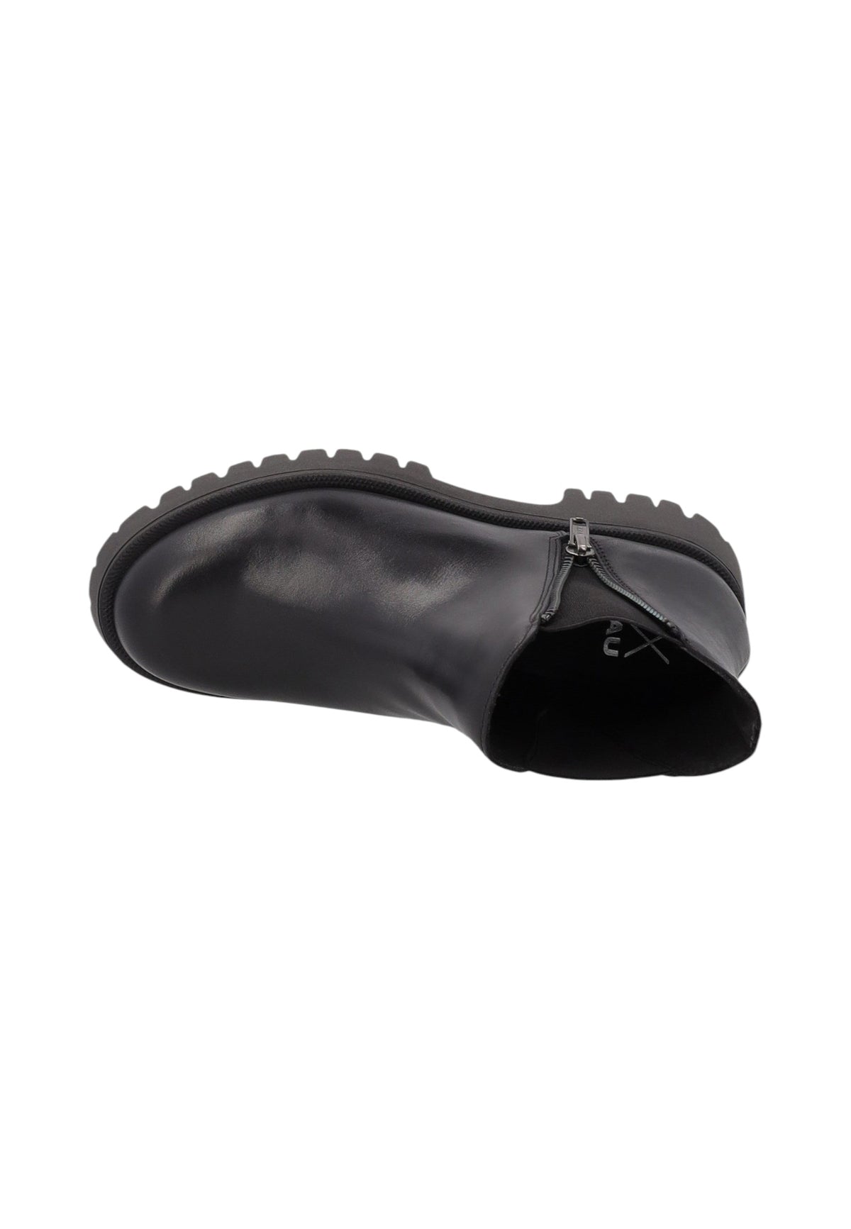 Stivaletti Chelsea Donna Frau Pelle liscia, Zip laterale, Suola carrarmato, Punta tonda Rio A56N2