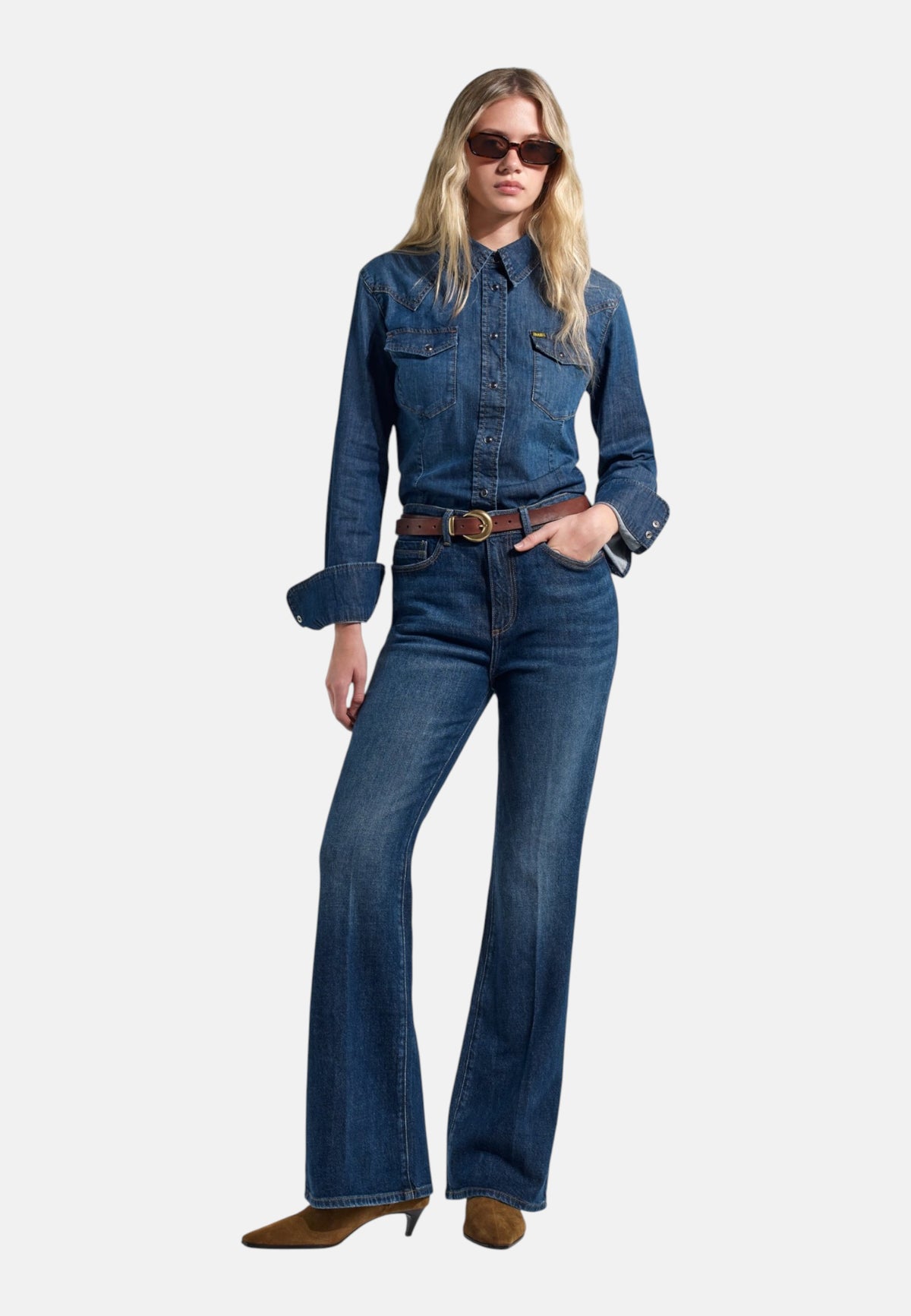 Jeans Flare Fit Donna Gas Basic Medium Dark Camilia Z 355882030191