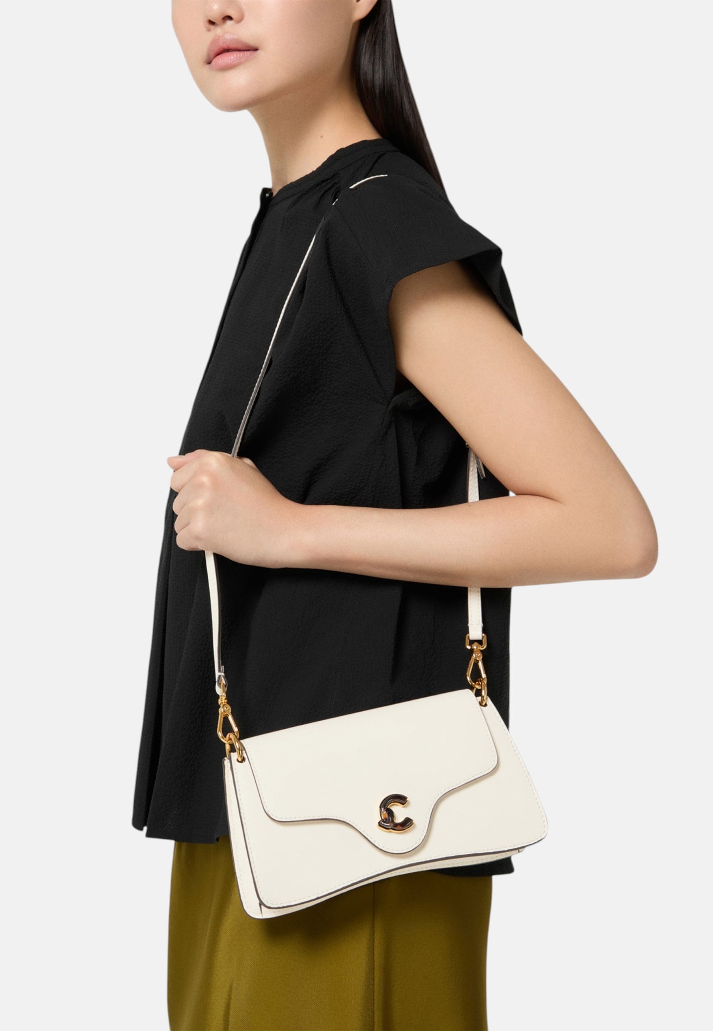 Borsa A Tracolla Donna Coccinelle In Pelle Liscia Di Vitello Coccinelle C-Me Calf&Marb Small E5U4G270101