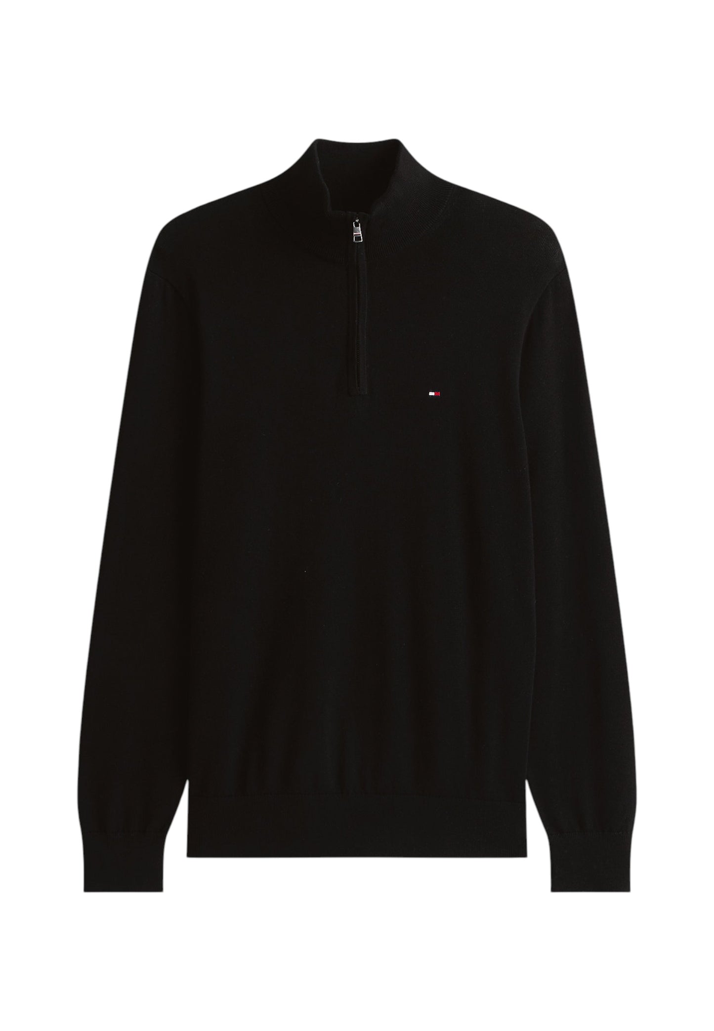Maglione Collo Alto Uomo Tommy Hilfiger Con Mezza Zip Essential Cotton MW0MW37331