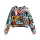 Felpa A Girocollo Donna Desigual Motivo grafico, Fit regular, Manica lunga Cats 26WWSK07