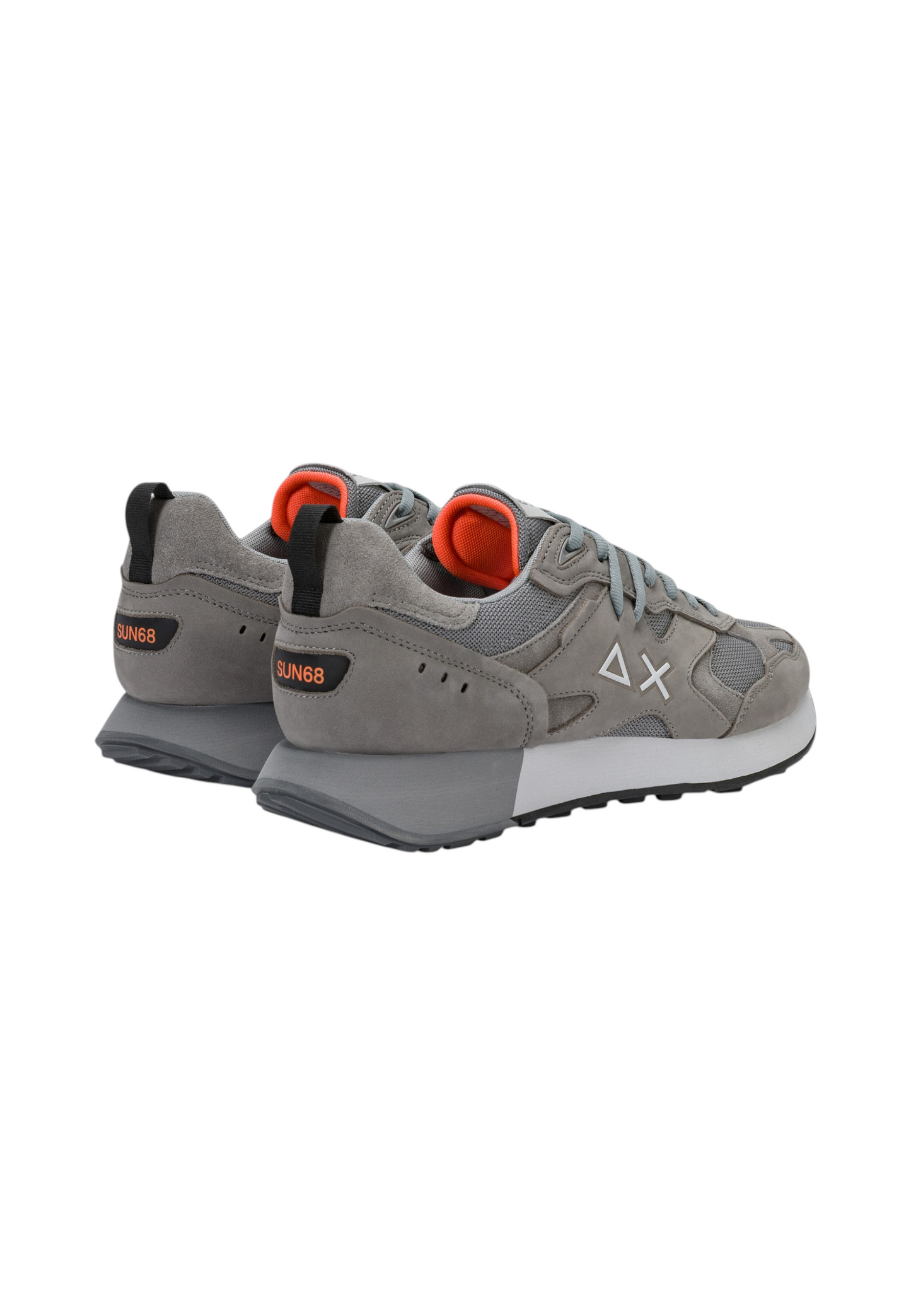 Sneakers Basse Uomo Sun68 Stile Running, Nubuck E Mesh, Maxi Logo Jaki 2.0 Nubuck Z46127