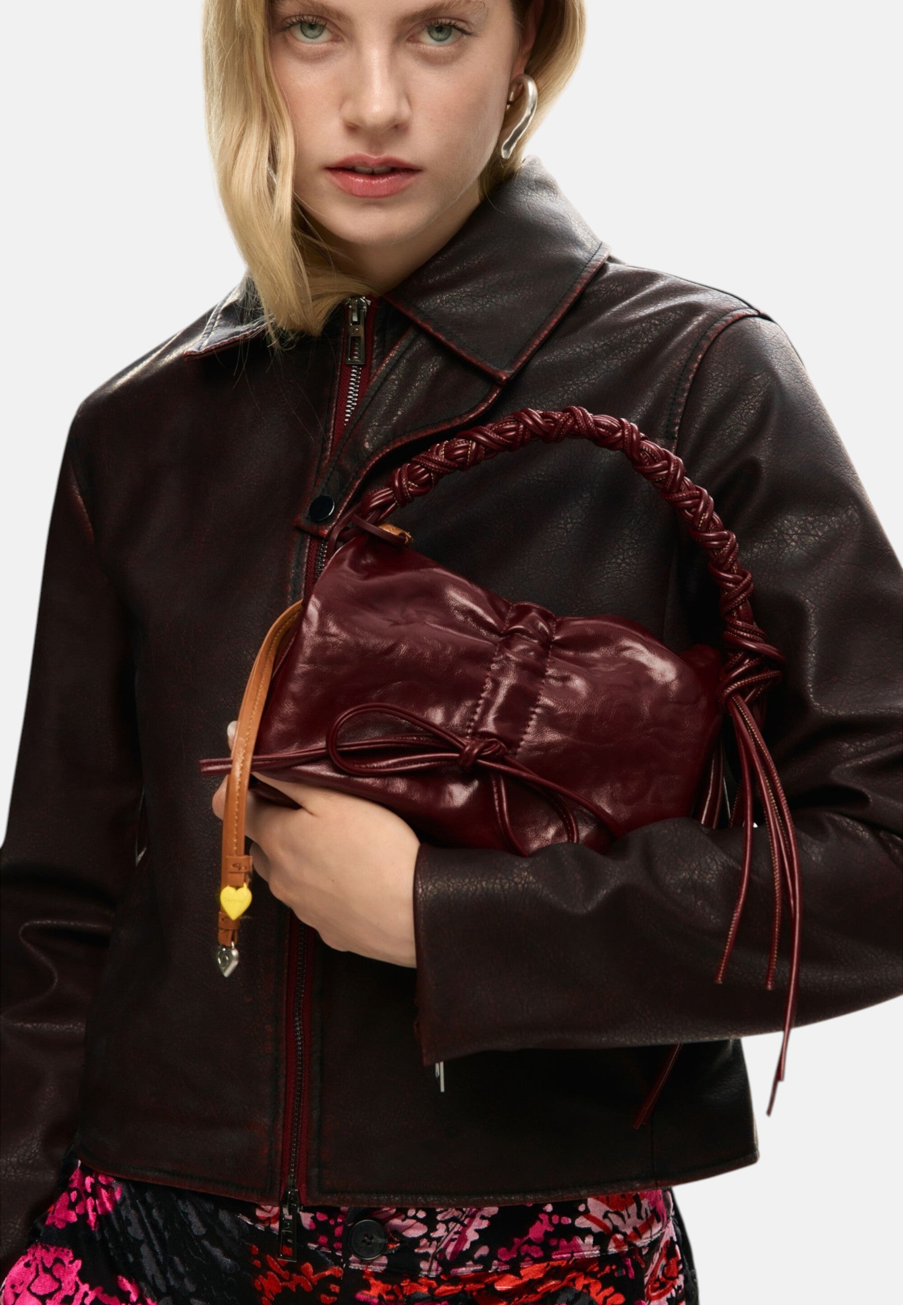 Borsa A Spalla Donna Desigual  Bag Rodio Naron Mini Flap Burgundy 26SAXP91