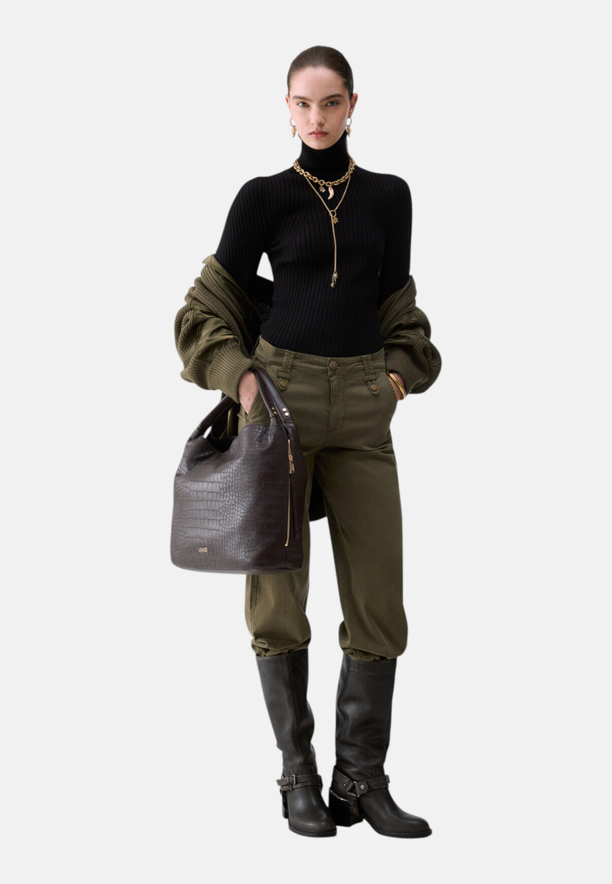 Pantaloni  Donna Liu Jo A Vita Media Flare Cropped WF6125T709A