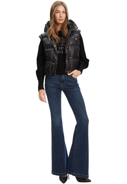 Gilet Con Cappuccio Donna Guess Crop Ernestine W5YL11WHDO2