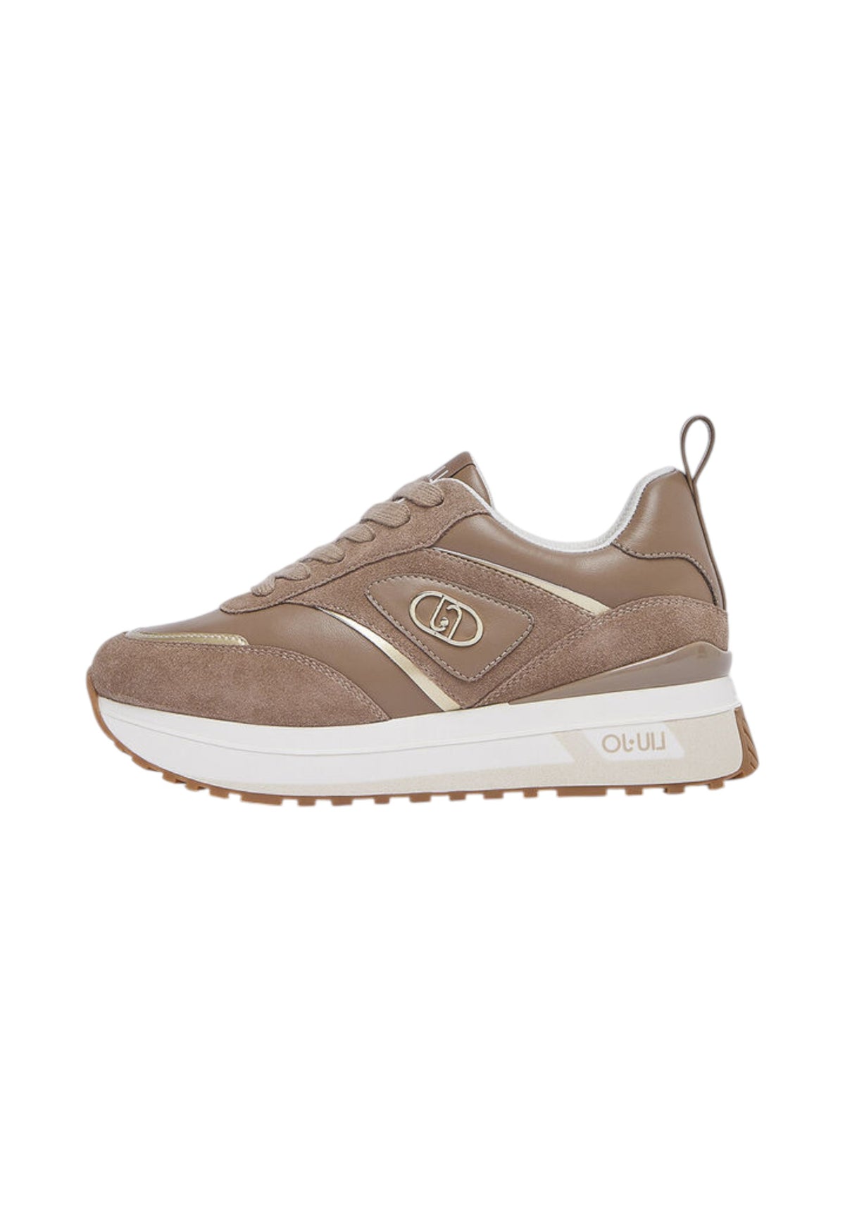 Sneakers Basse Donna Liu Jo In Pelle E Pelle Scamosciata Con Platform E Logo Laterale Liu Jo Maxi Wonder 97 BF6005PX310