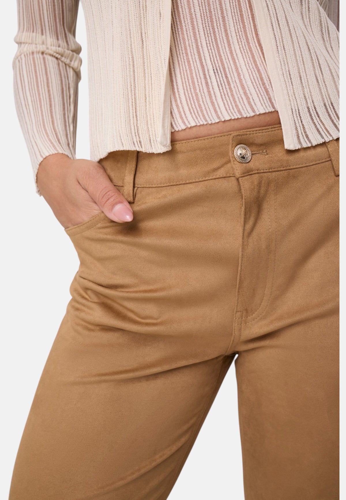 Pantaloni Straight Fit Donna Guess Vita Media Mia W6BA79W4231