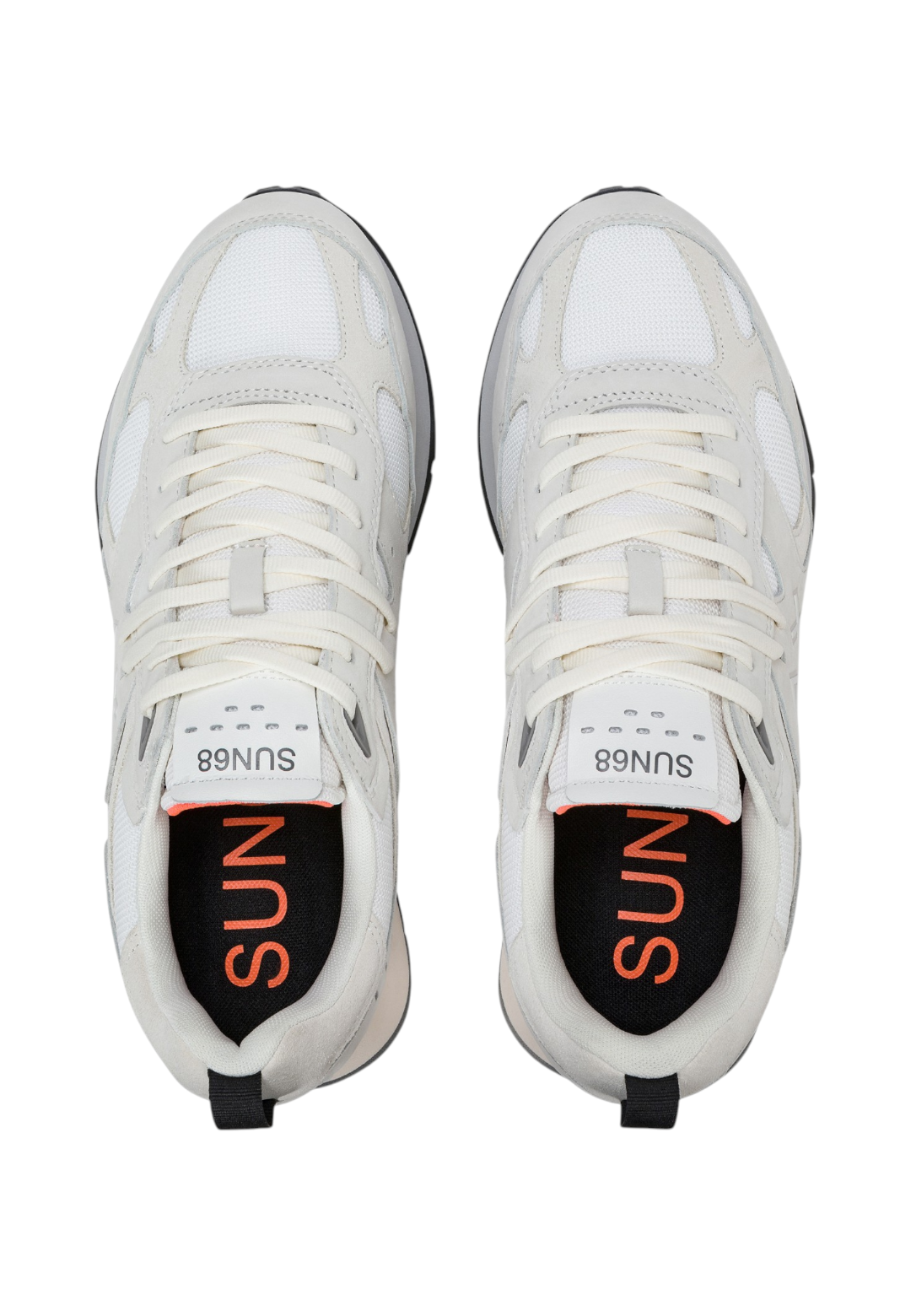 Sneakers Basse Uomo Sun68 Stile Running, Nubuck E Mesh, Maxi Logo Jaki 2.0 Nubuck Z46127