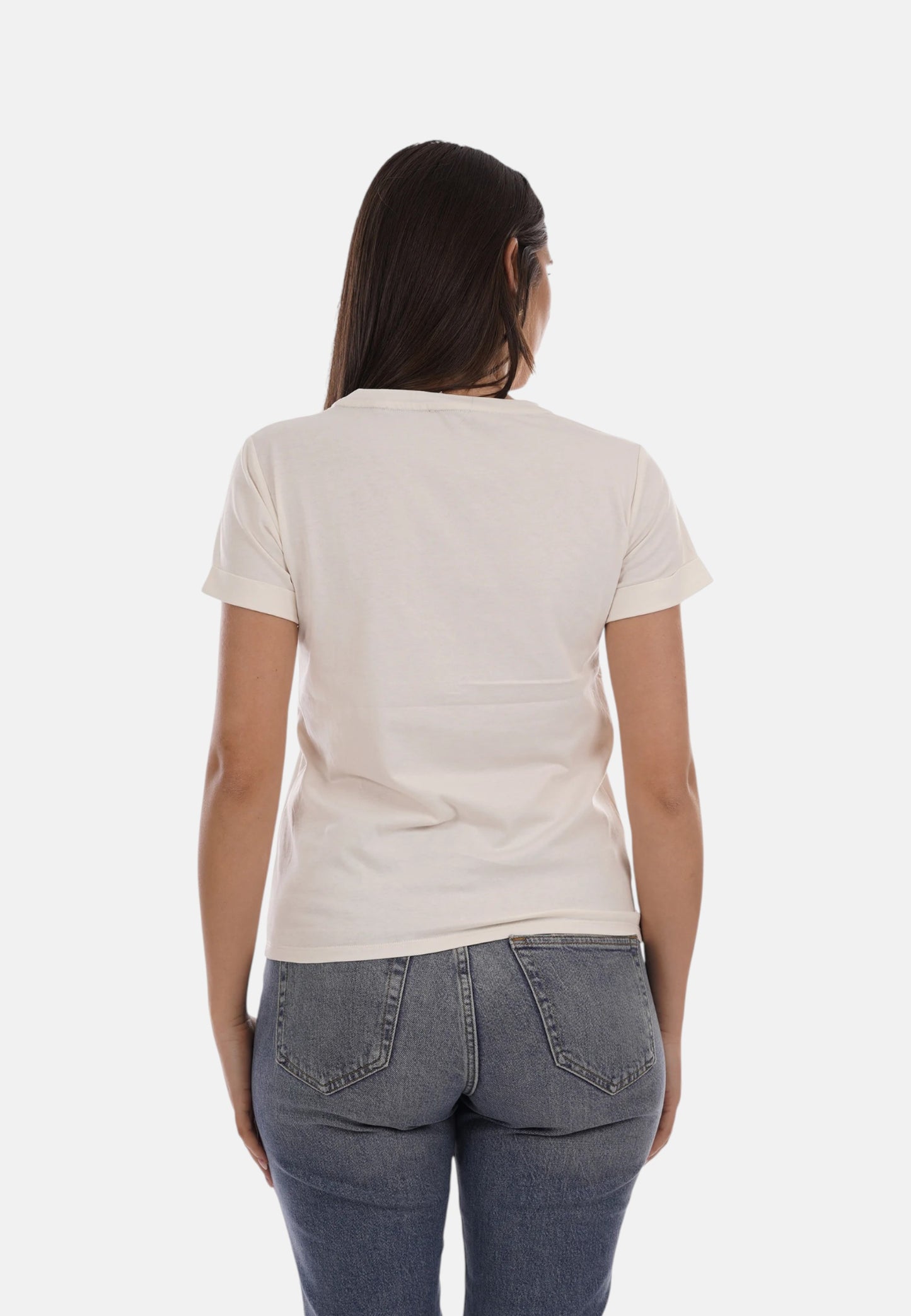 T-Shirt Manica Corta Donna Liu Jo Strass Eco Line TA6157JS923