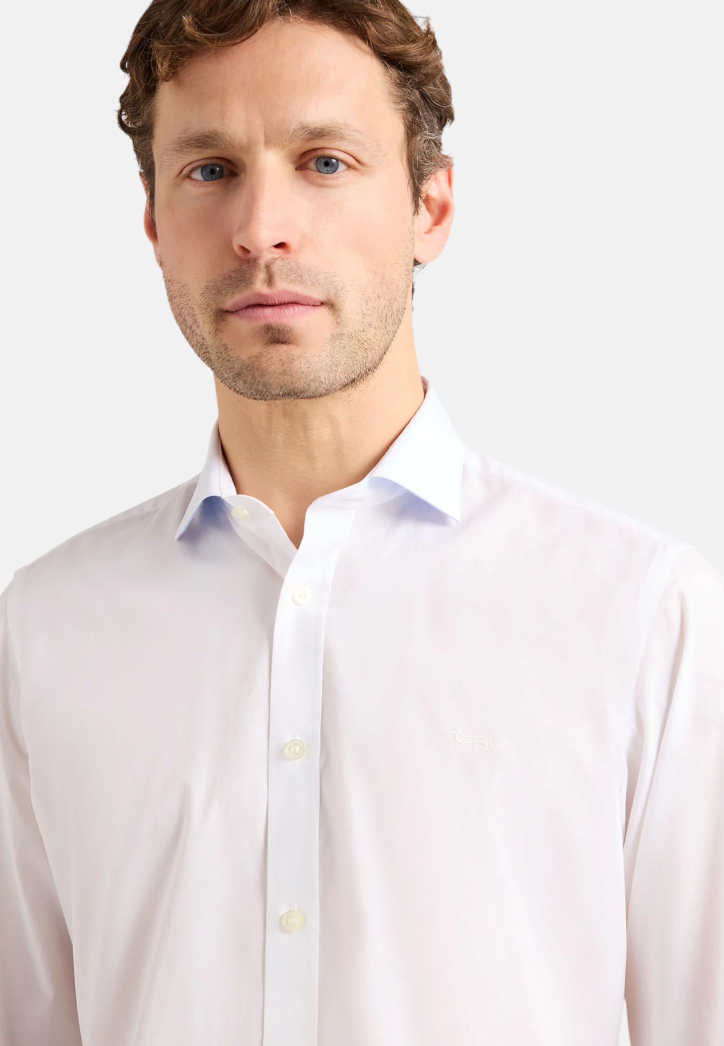 Camicia Manica lunga Uomo Harmont & Blaine in Popeline Stretch  CNQ011012523I