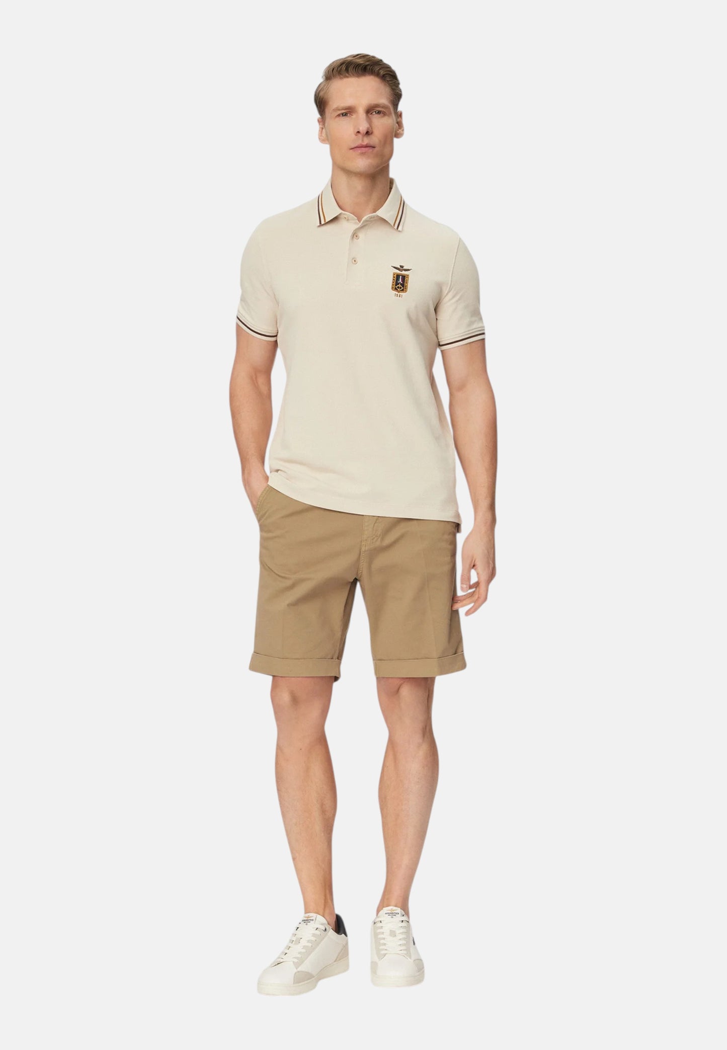 Polo Manica Corta Uomo Aeronautica Militare Slim Fit Frecce Tricolori 261PO1914UP00403