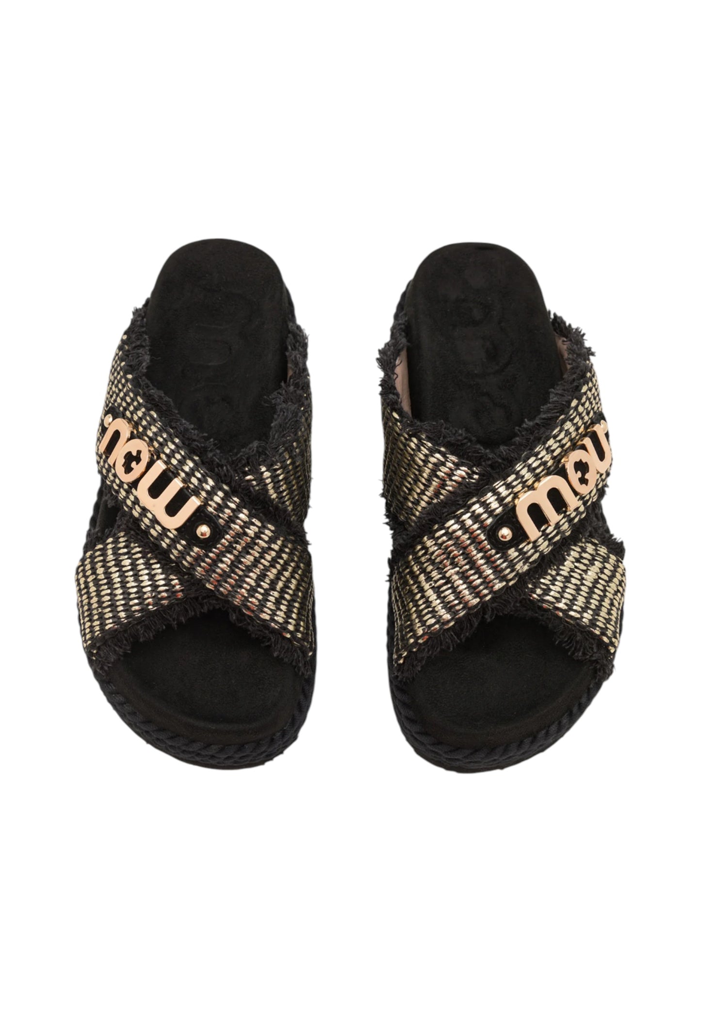 Sandali  Donna Mou  Criss-cross rope sandal raffia