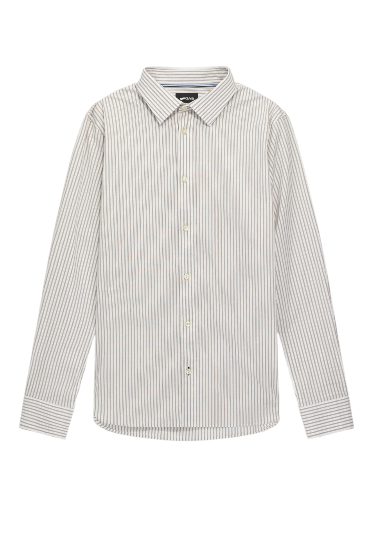 Camicia Manica lunga Uomo Gas Slim Fit In Popeline A Righe N. Kin/S 151440071274