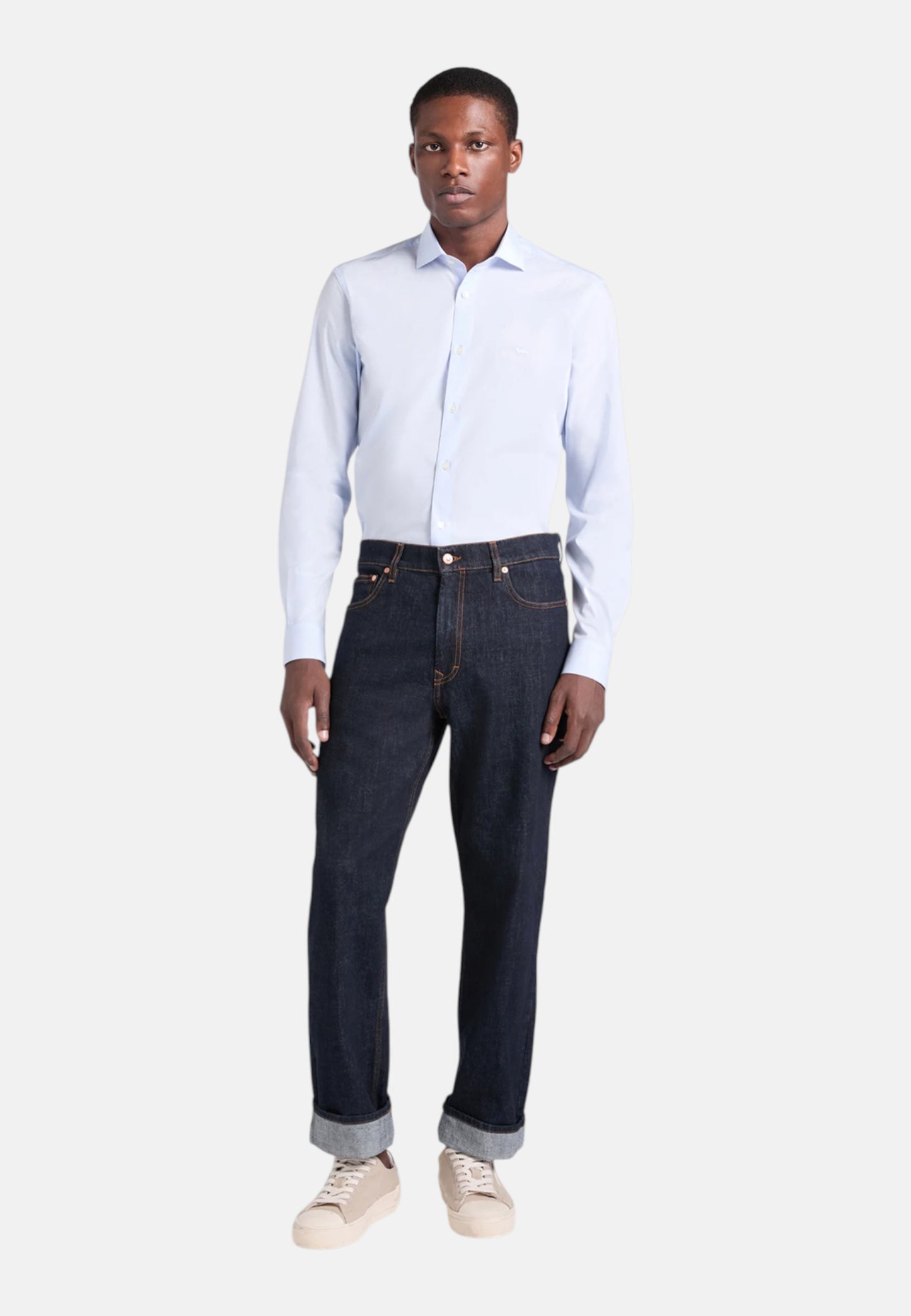 Camicia Manica lunga Uomo Harmont & Blaine in Popeline Stretch  CNQ011012523I