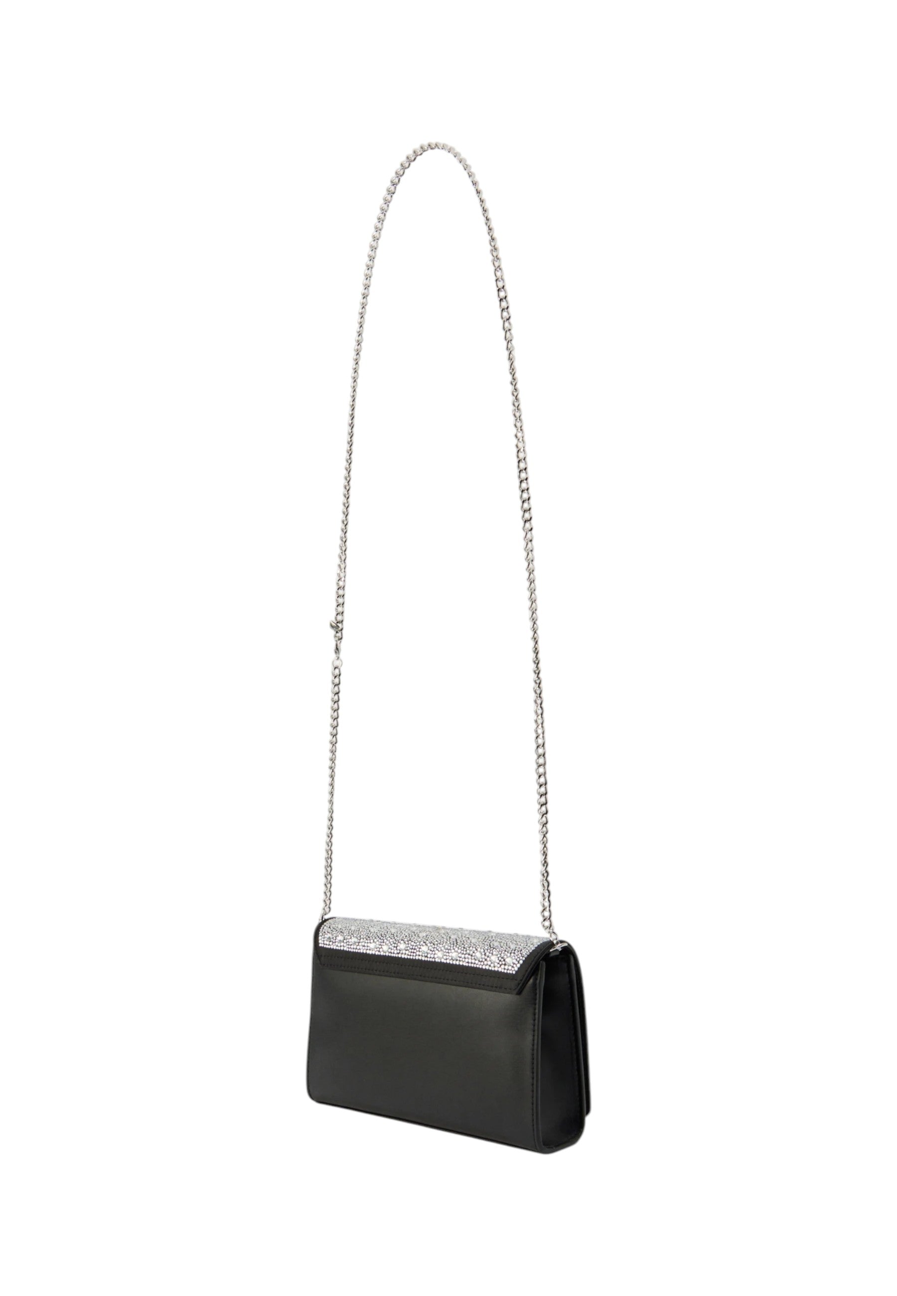 Borsa A Tracolla Donna Love Moschino Con Strass Termoapplicati Effetto Cristallo  JC4168PP1OLW1