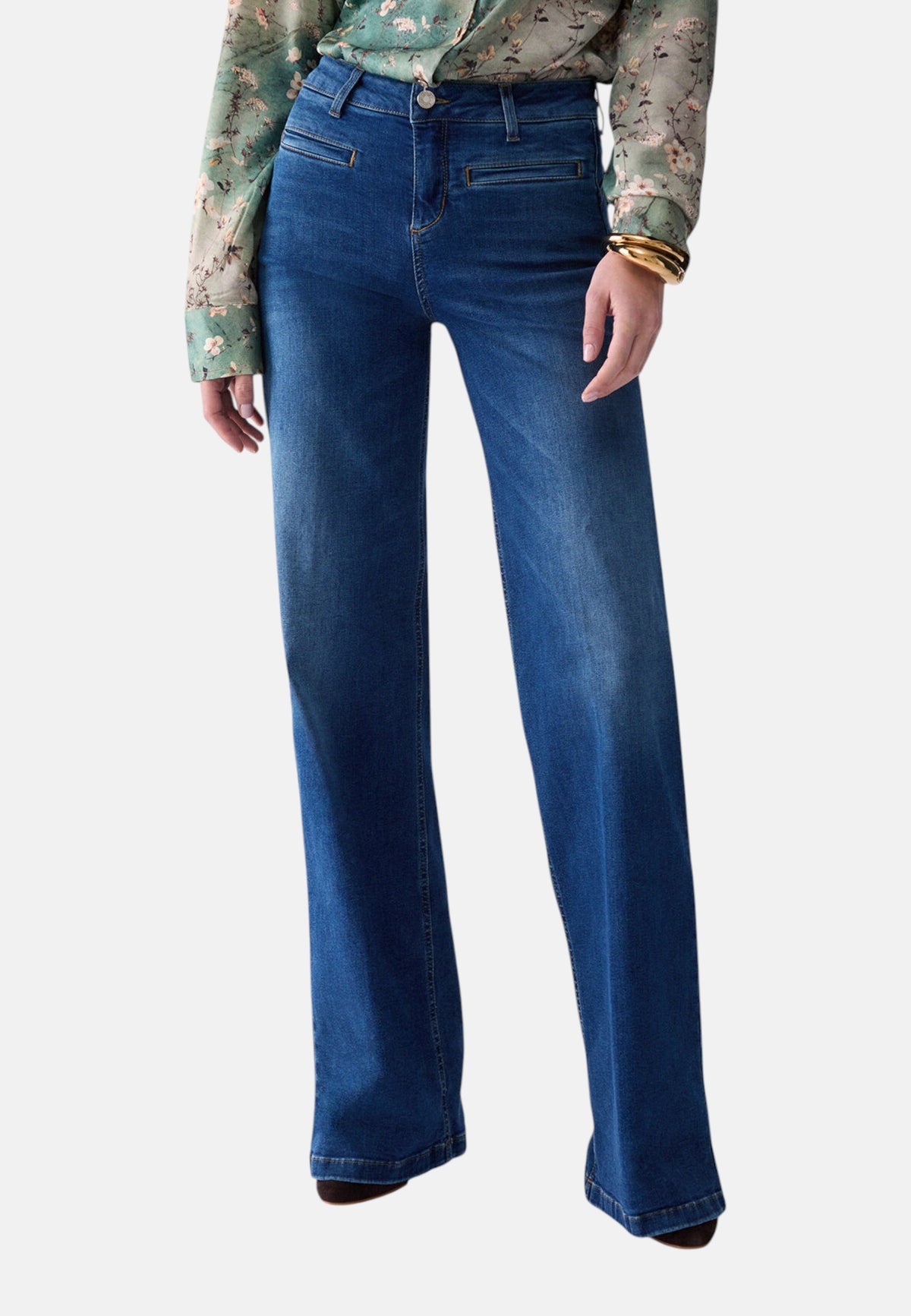 Jeans Wide Leg Donna Liu Jo Bottom Up A Vita Alta Parfait Flare UF6069DS004