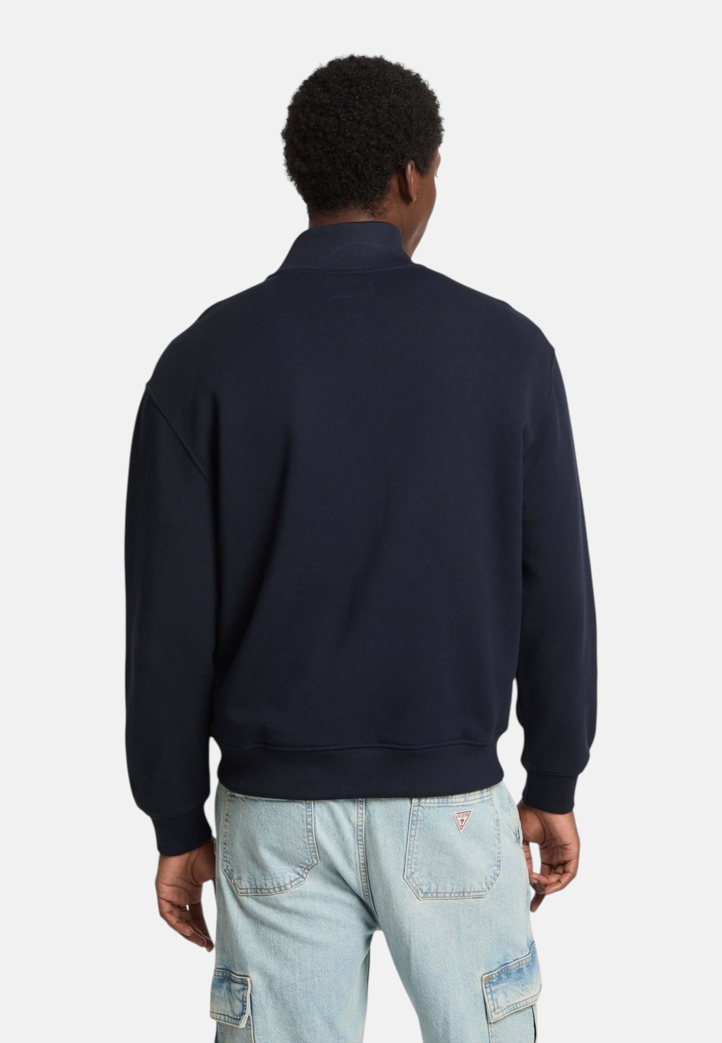 Felpa Collo Alto Uomo Guess Con Mezza Zip Gj Embro M5RQ42KCPR1