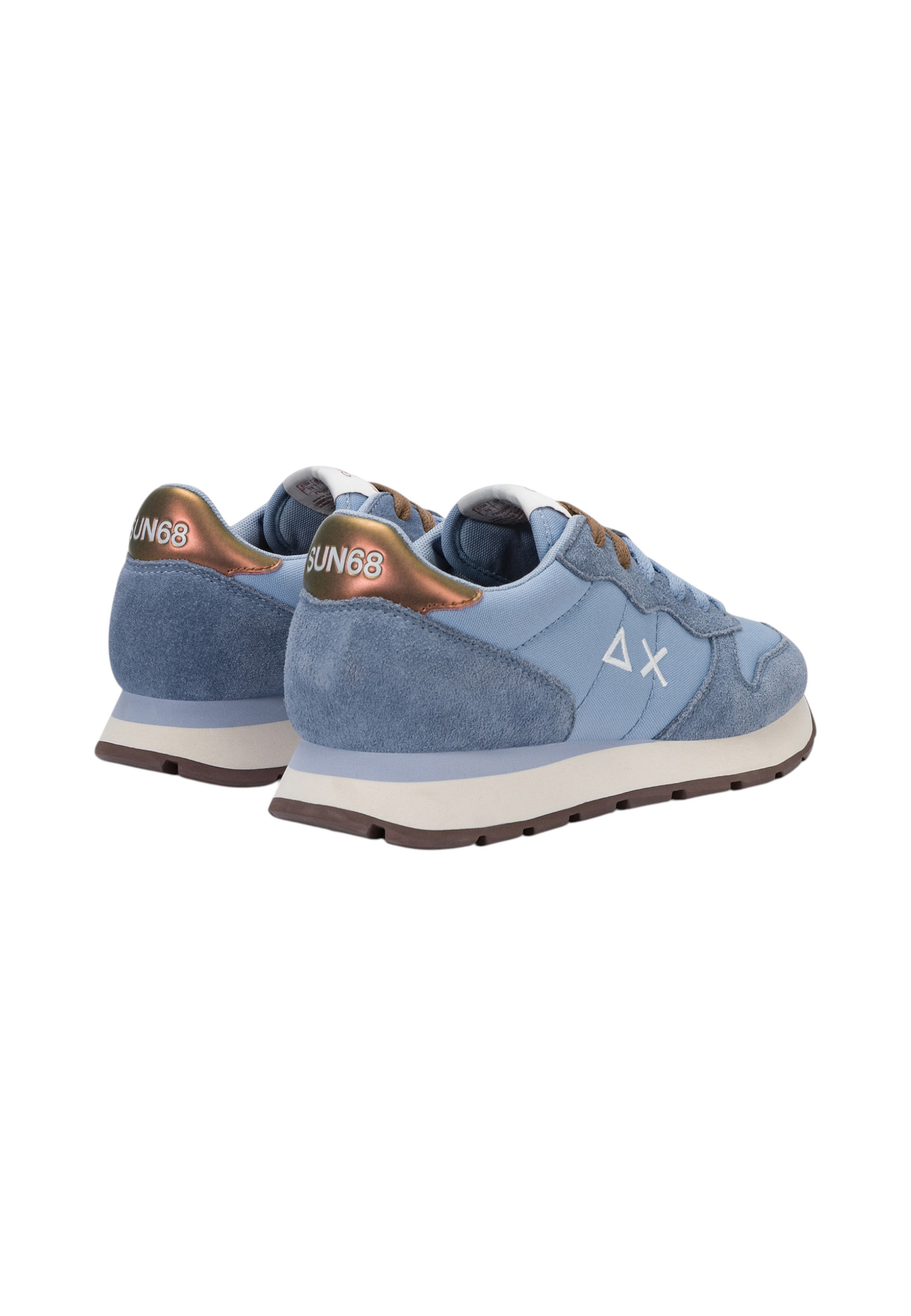 Sneakers Basse Donna Sun68 Stile Running, Nylon E Suede, Logo Ricamato Ally Solid Z46201