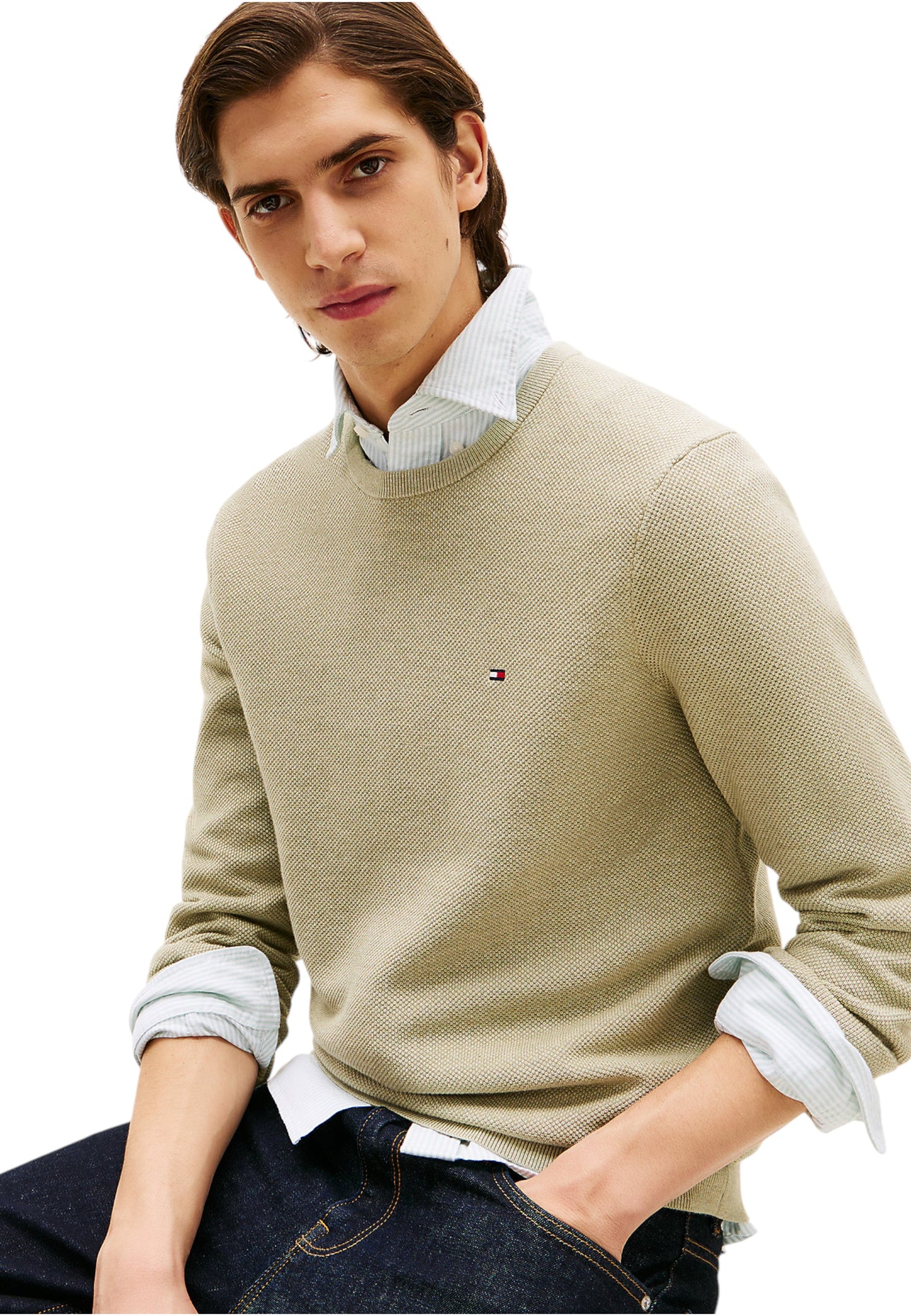 Maglione A Girocollo Uomo Tommy Hilfiger  Essential Structure MW0MW36347