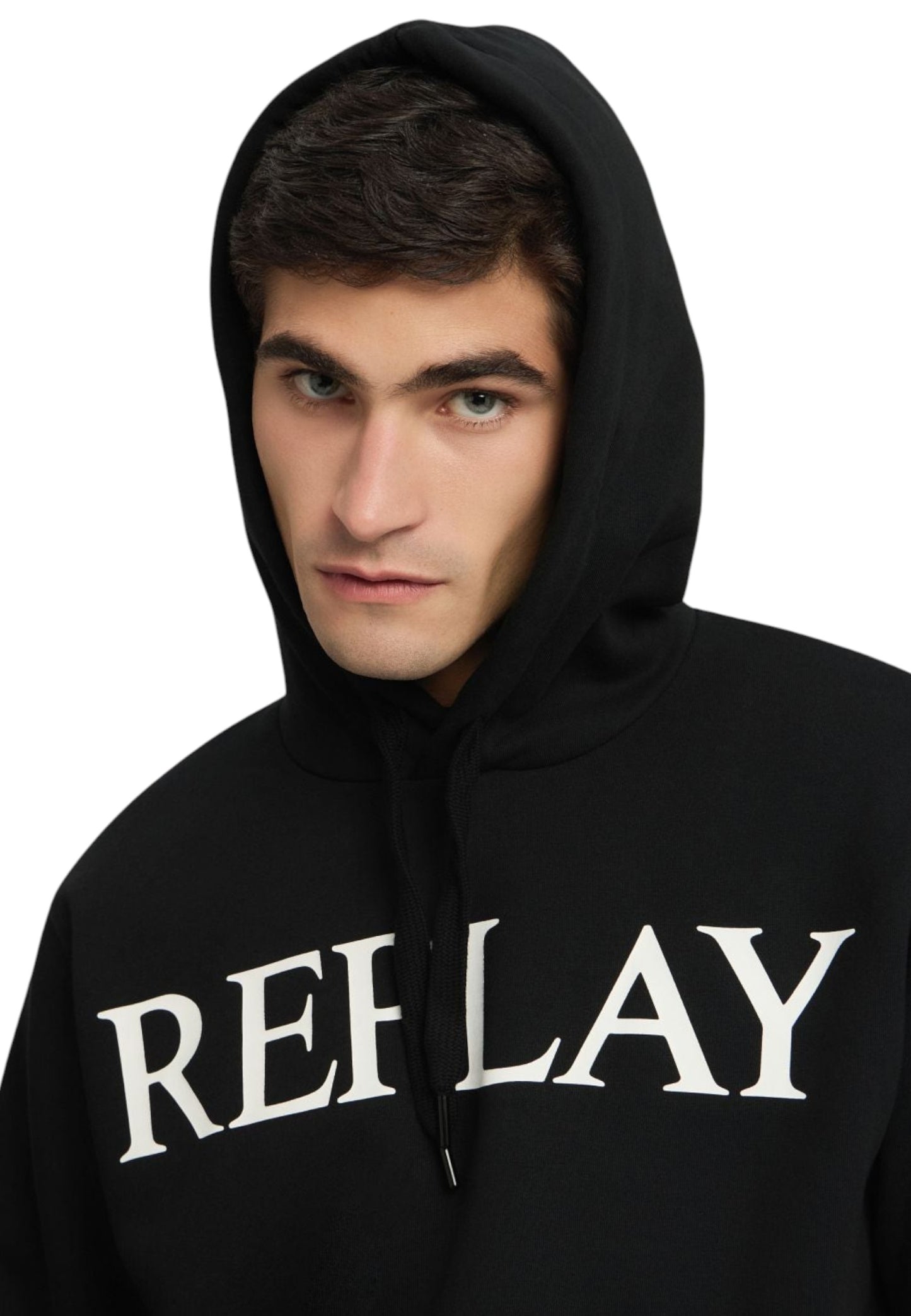 Felpa Con Cappuccio Uomo Replay Con Lettering  M3104 .000.23832