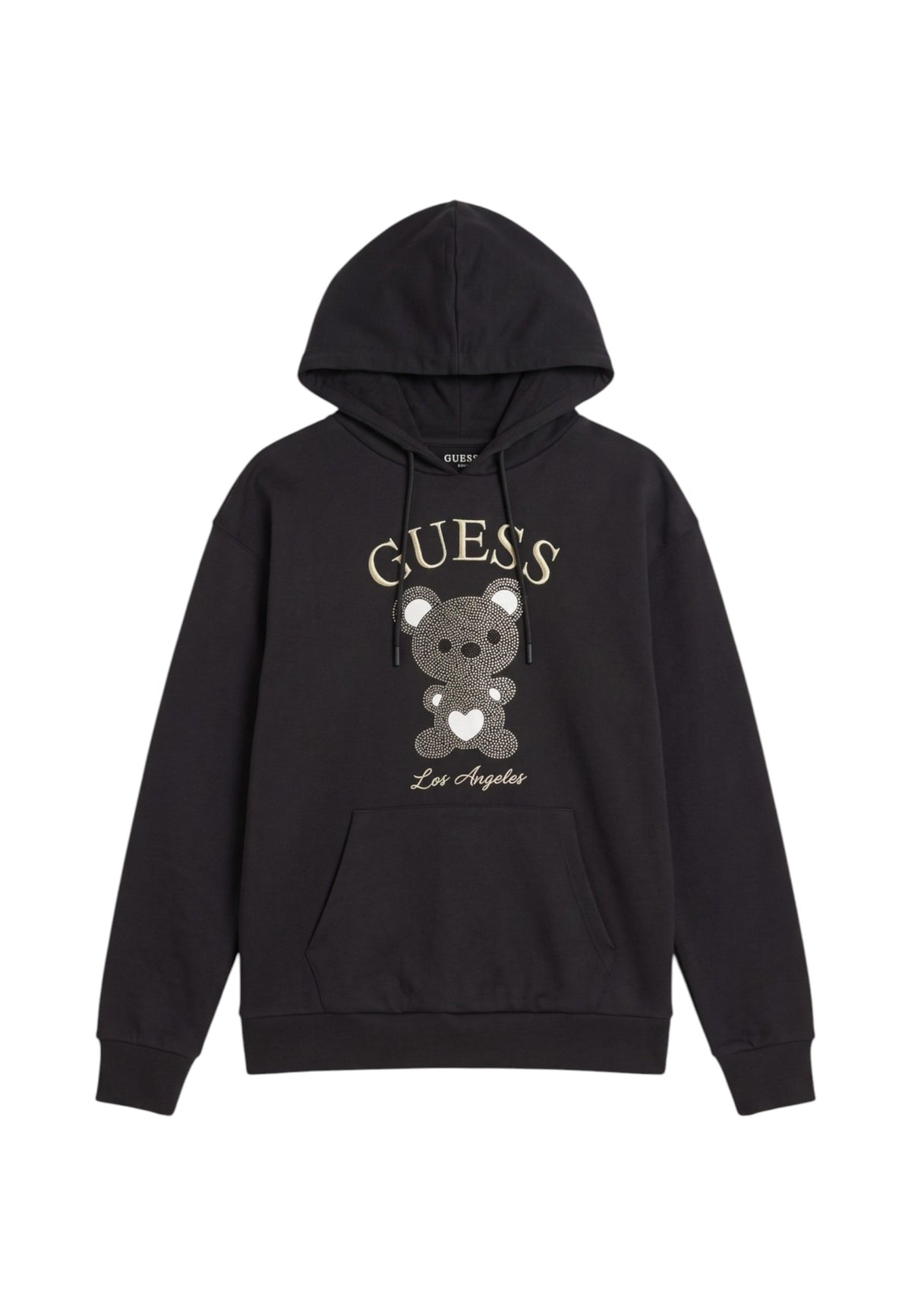 Felpa Con Cappuccio Donna Guess Motivo orsetto, Strass  V6BQ28K9361