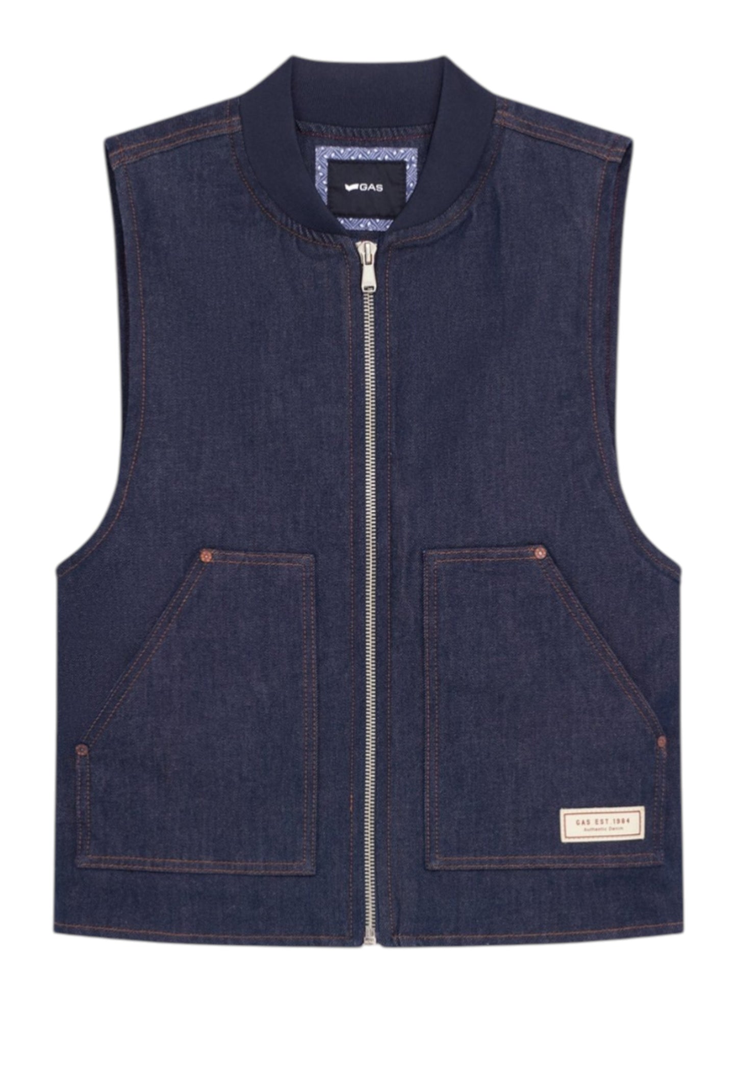 Gilet  Uomo Gas Leggero In Denim Regular Fit Frank Gilet 040088031113