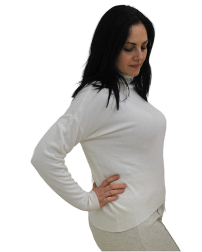 Maglione Collo Alto Donna White Wise   ESS156