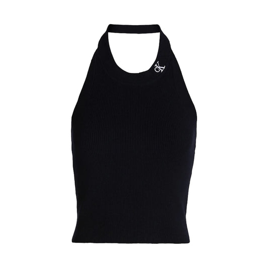 Top Senza Maniche Donna Calvin klein Jeans  Ck Halterneck Knitted J20J220706