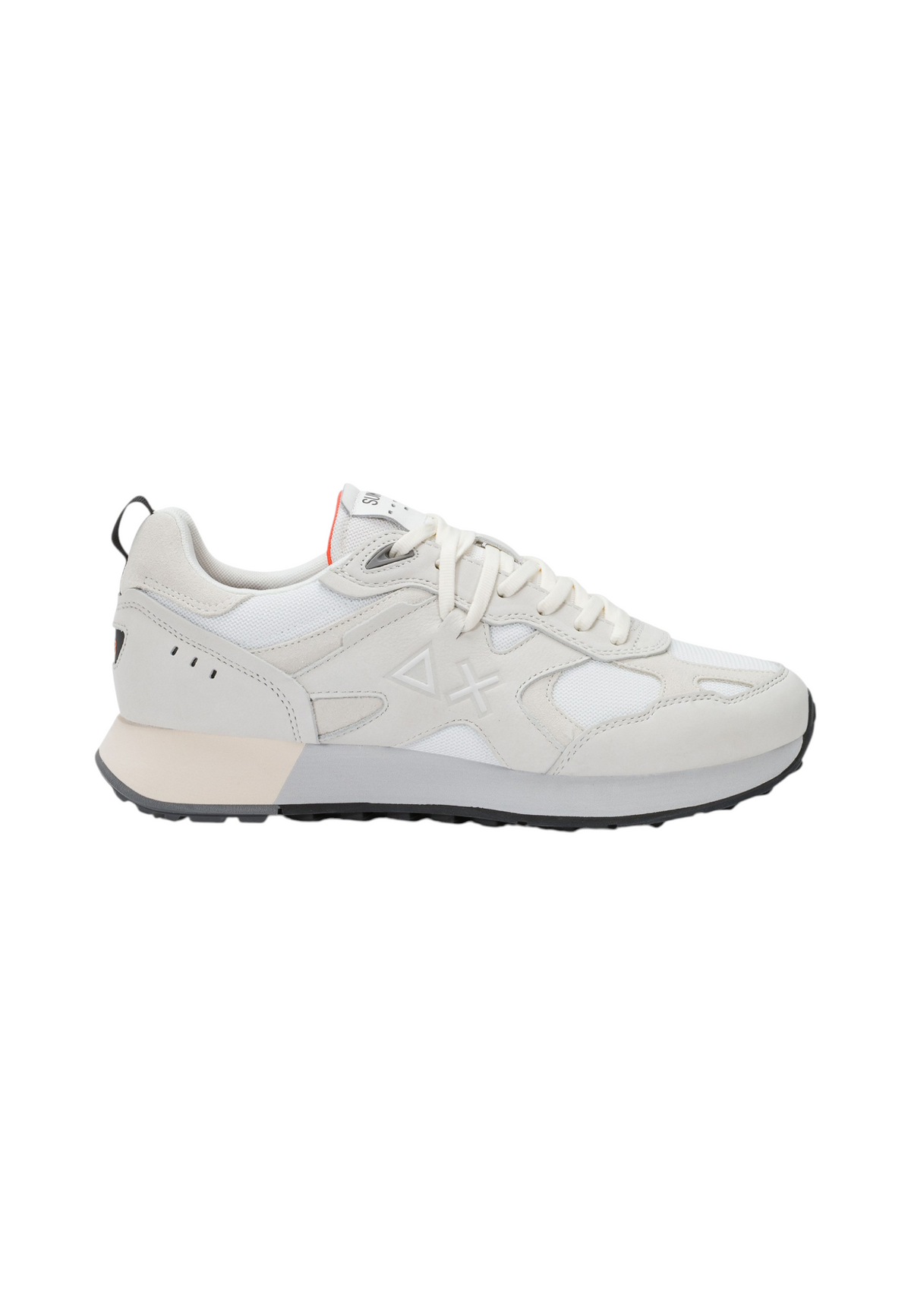 Sneakers Basse Uomo Sun68 Stile Running, Nubuck E Mesh, Maxi Logo Jaki 2.0 Nubuck Z46127