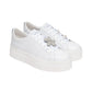 Sneakers Basse Donna Nero Giardini In Pelle Con Applicazione Gioiello Decorativa  E615311D
