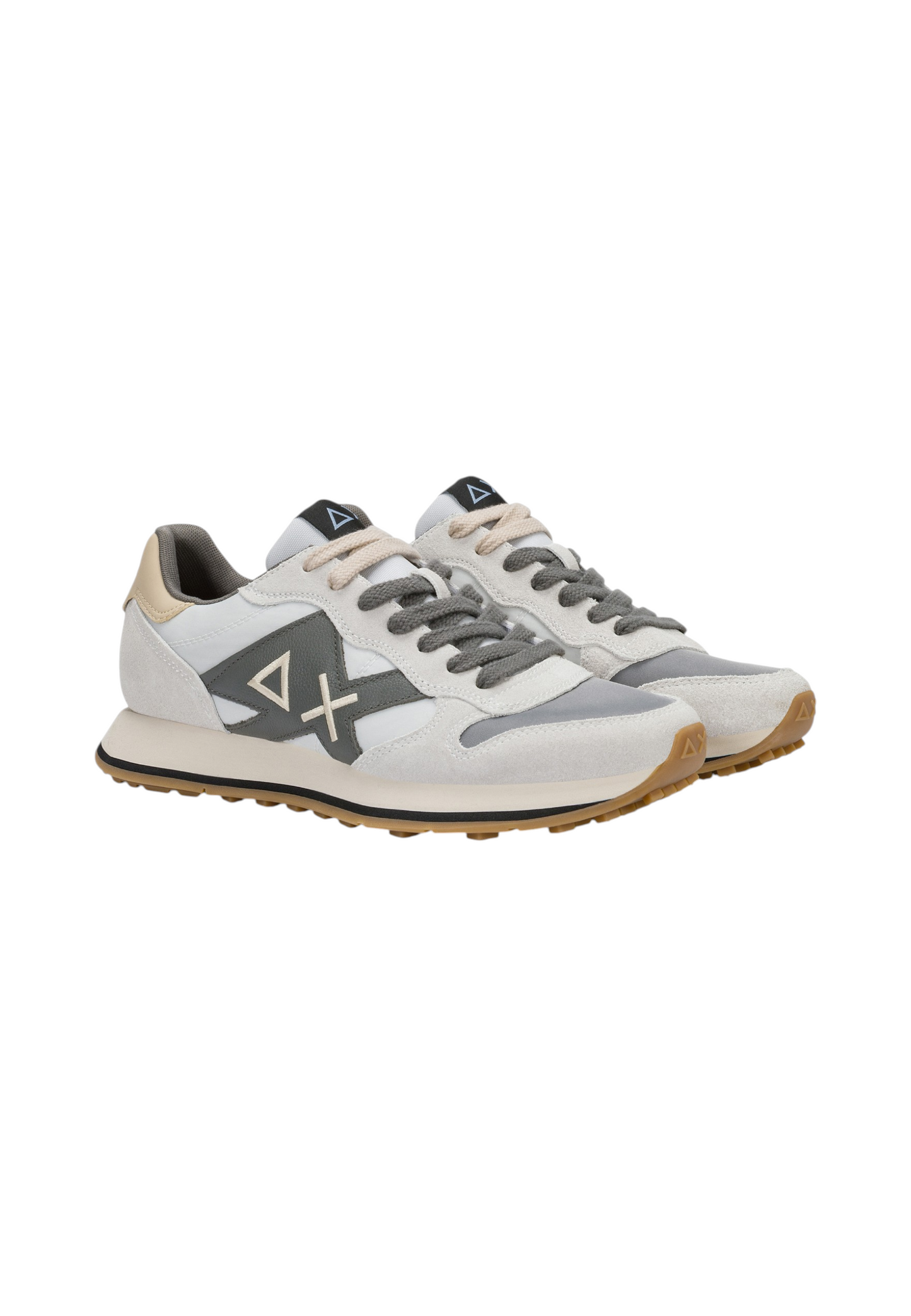 Sneakers Basse Uomo Sun68 Stile Running, Nylon E Suede, Maxi Logo, Bicolor Jaki 2.0 Bicolor Z46122