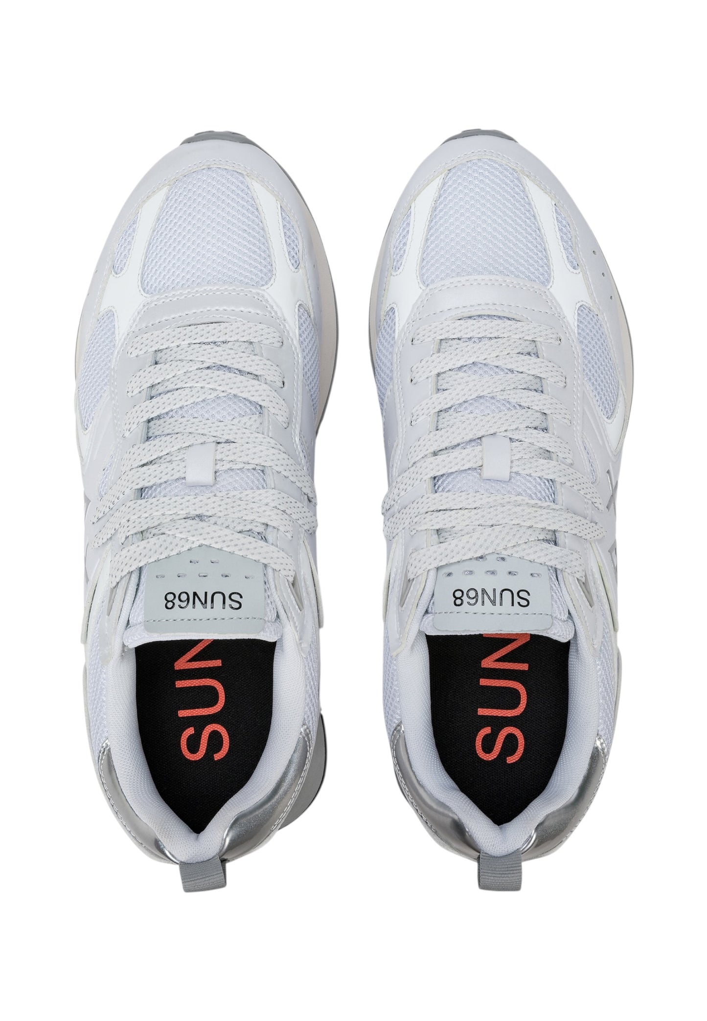 Sneakers Basse Uomo Sun68  Jaki 2.0 Silver Mesh Z36119