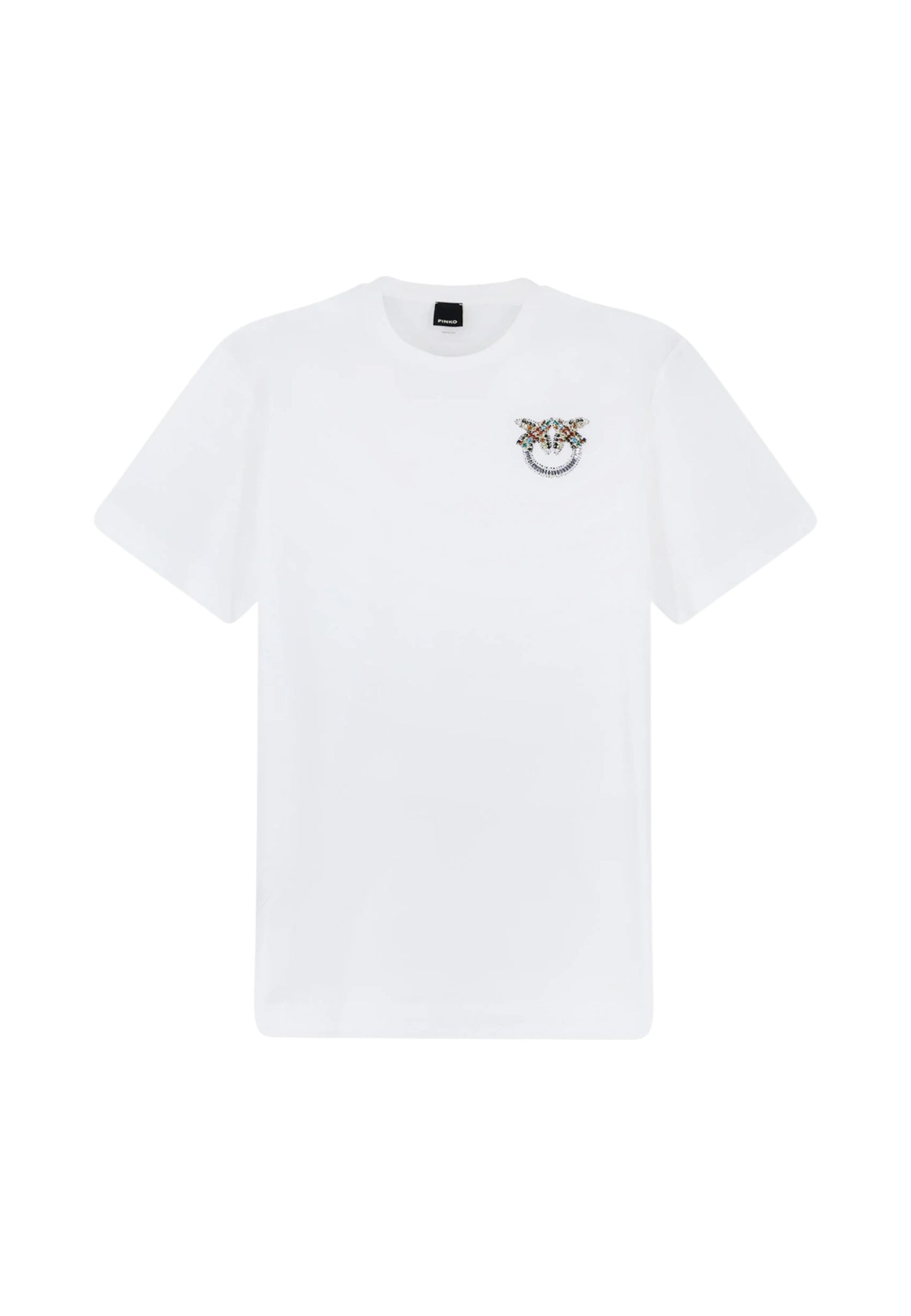T-Shirt Manica Corta Donna Pinko Con Logo Love Birds Ricamo Strepitoso 105526A33F
