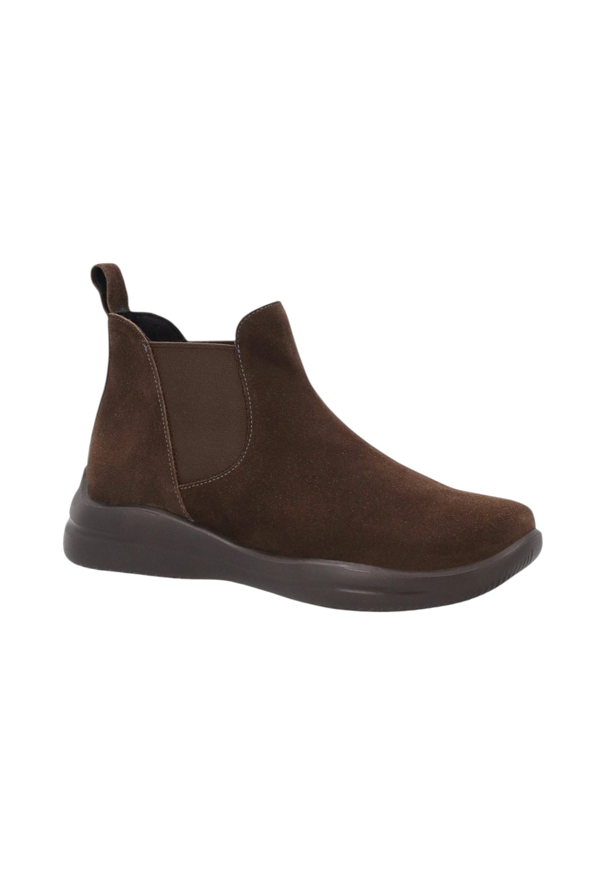 Stivaletti Chelsea Donna Frau Pelle scamosciata, Comfort-Tech, Elastici laterali, Suola ultraleggera, Sottopiede estraibile, Made in Italy Waxy A43C4