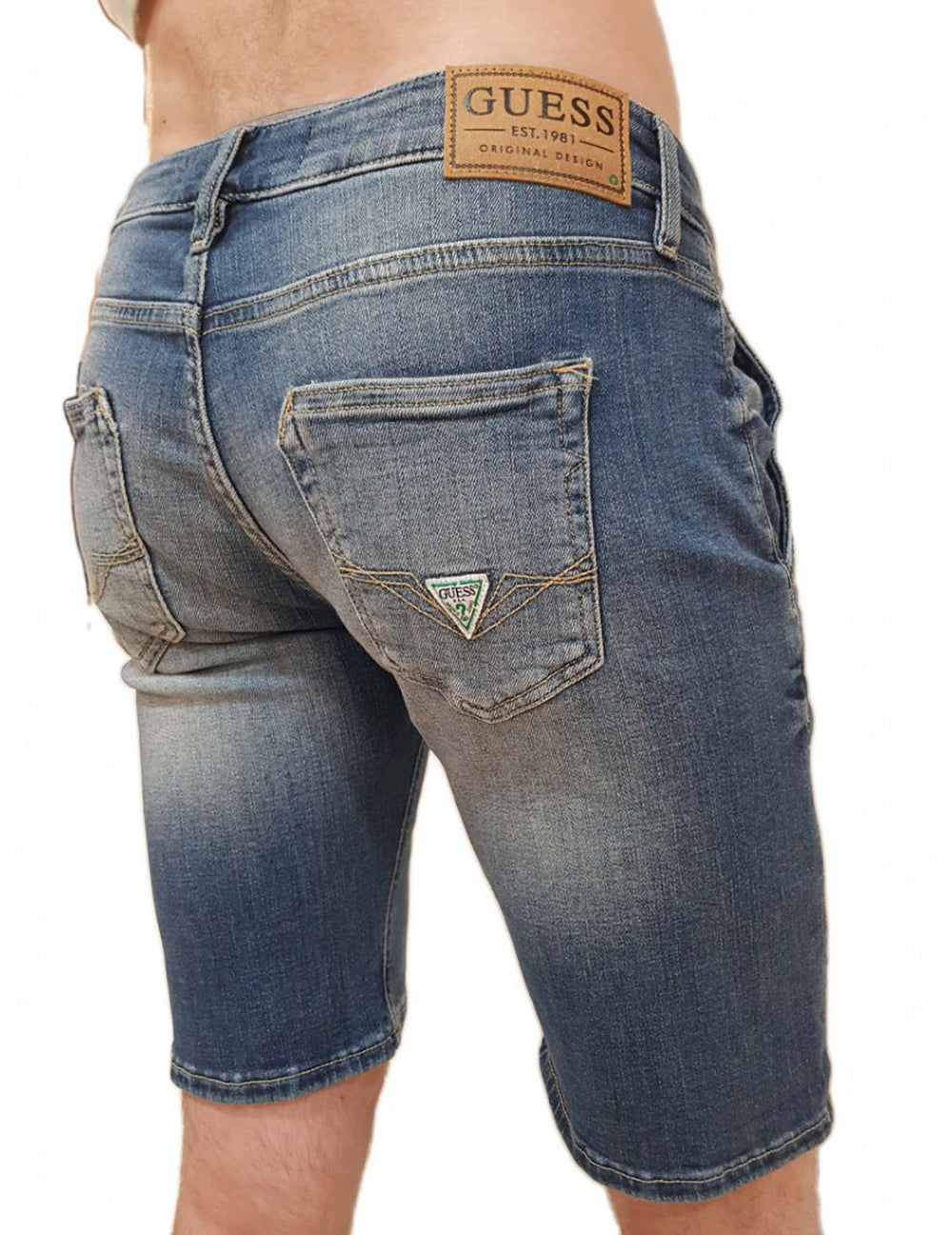 Pantaloncini Bermuda Uomo Guess In Denim  M1GD04D4B71