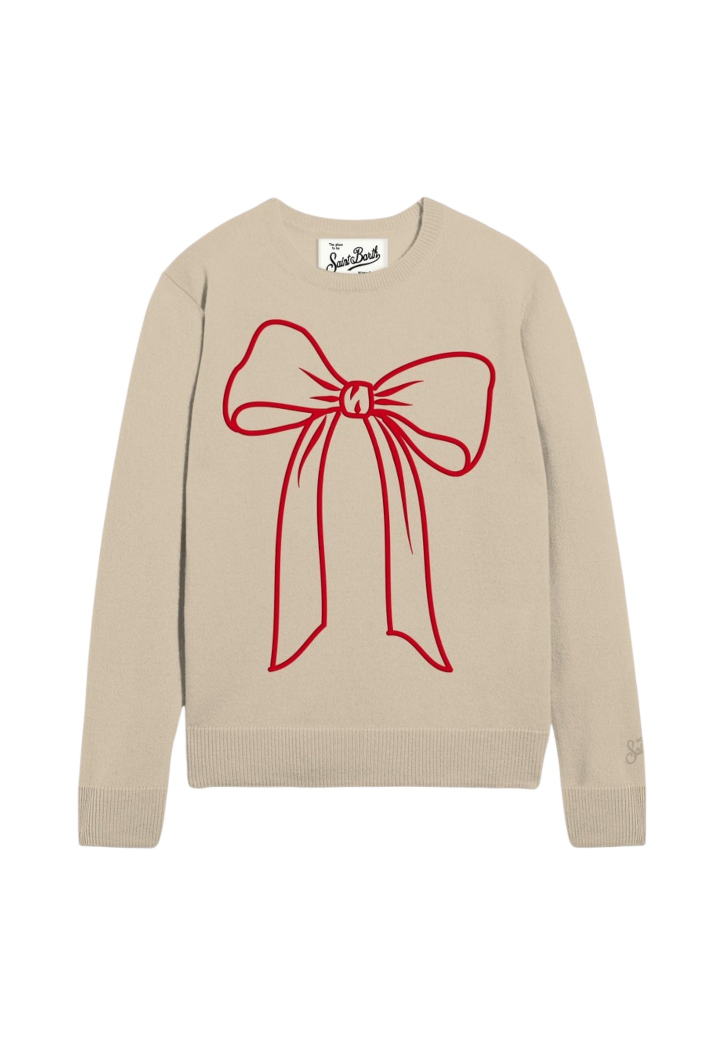 Maglione A Girocollo Donna Mc2 Saint Barth Big Bow Emb New Queen QUE0010