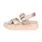 Sandali Bassi Donna Nero Giardini In Pelle Laminata Con Fasce Incrociate  E617064D